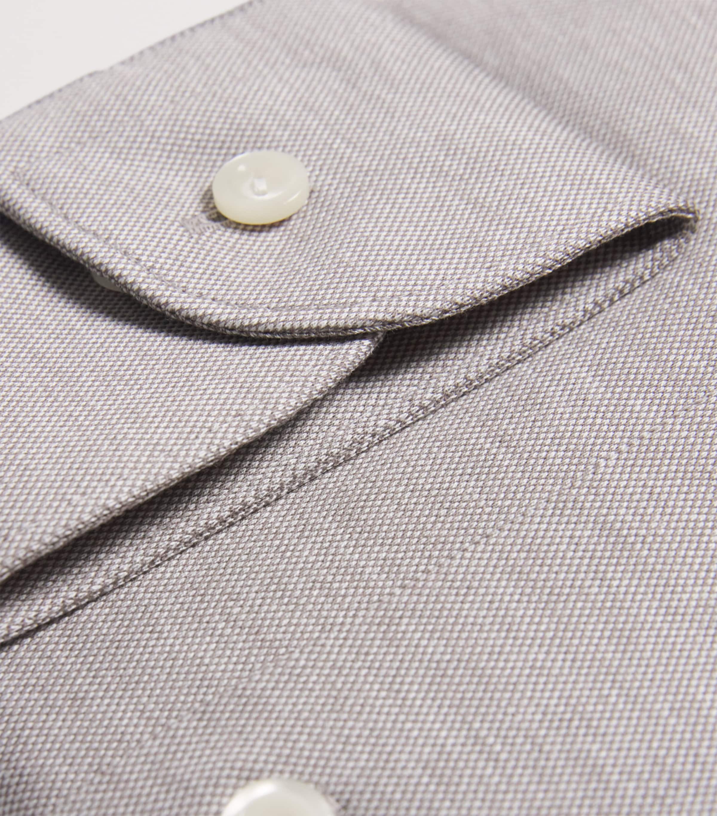 Cotton Filo di Scozia Slim Shirt 33BEIGE Image 5