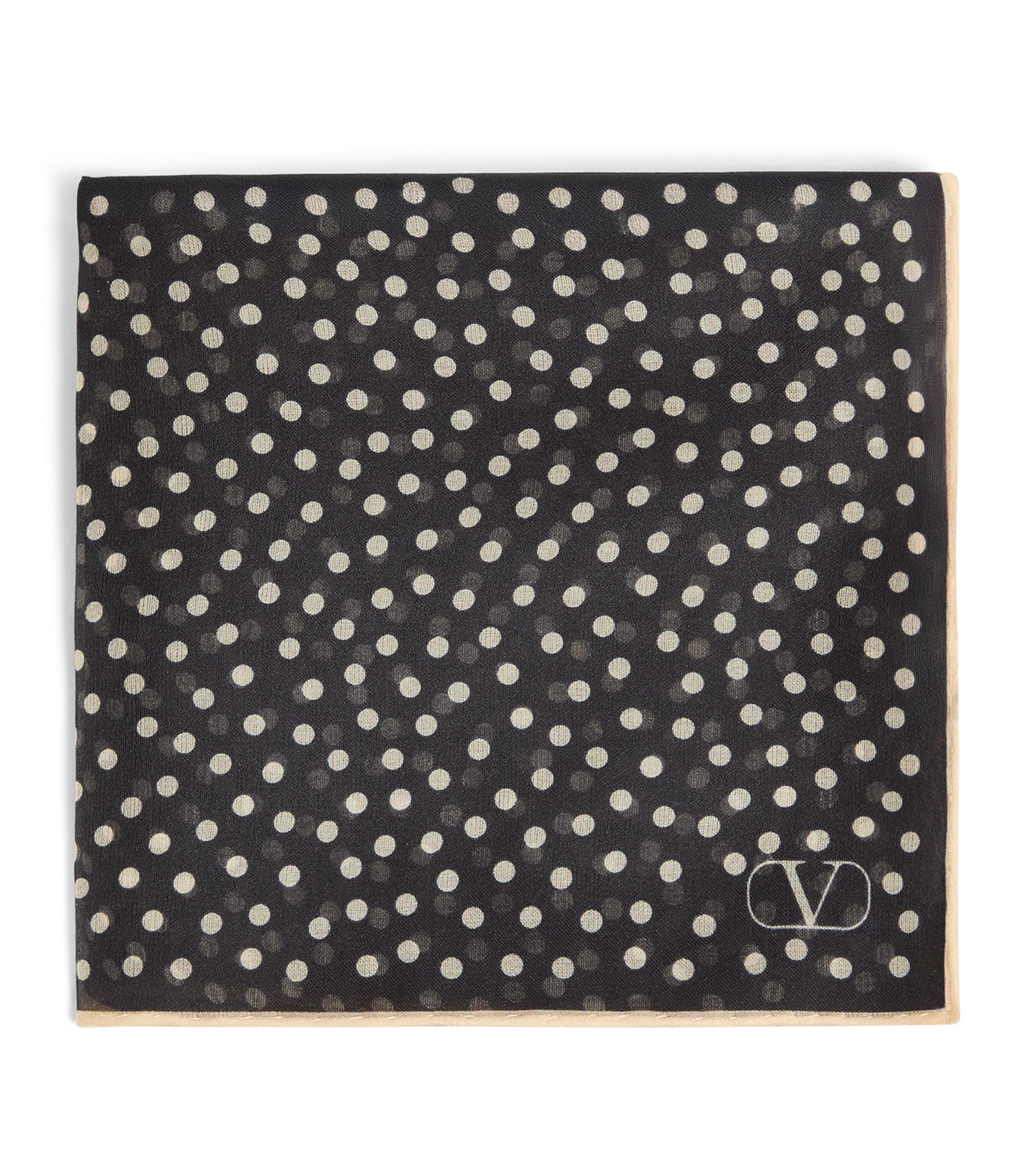 VALENTINO GARAVANI SILK POLKA-DOT POCKET SQUARE