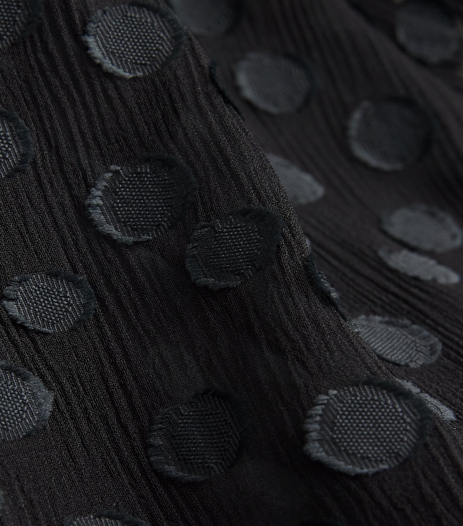 Organic Silk-Blend Polka-Dot Blouse 1000 BLACK Image 5