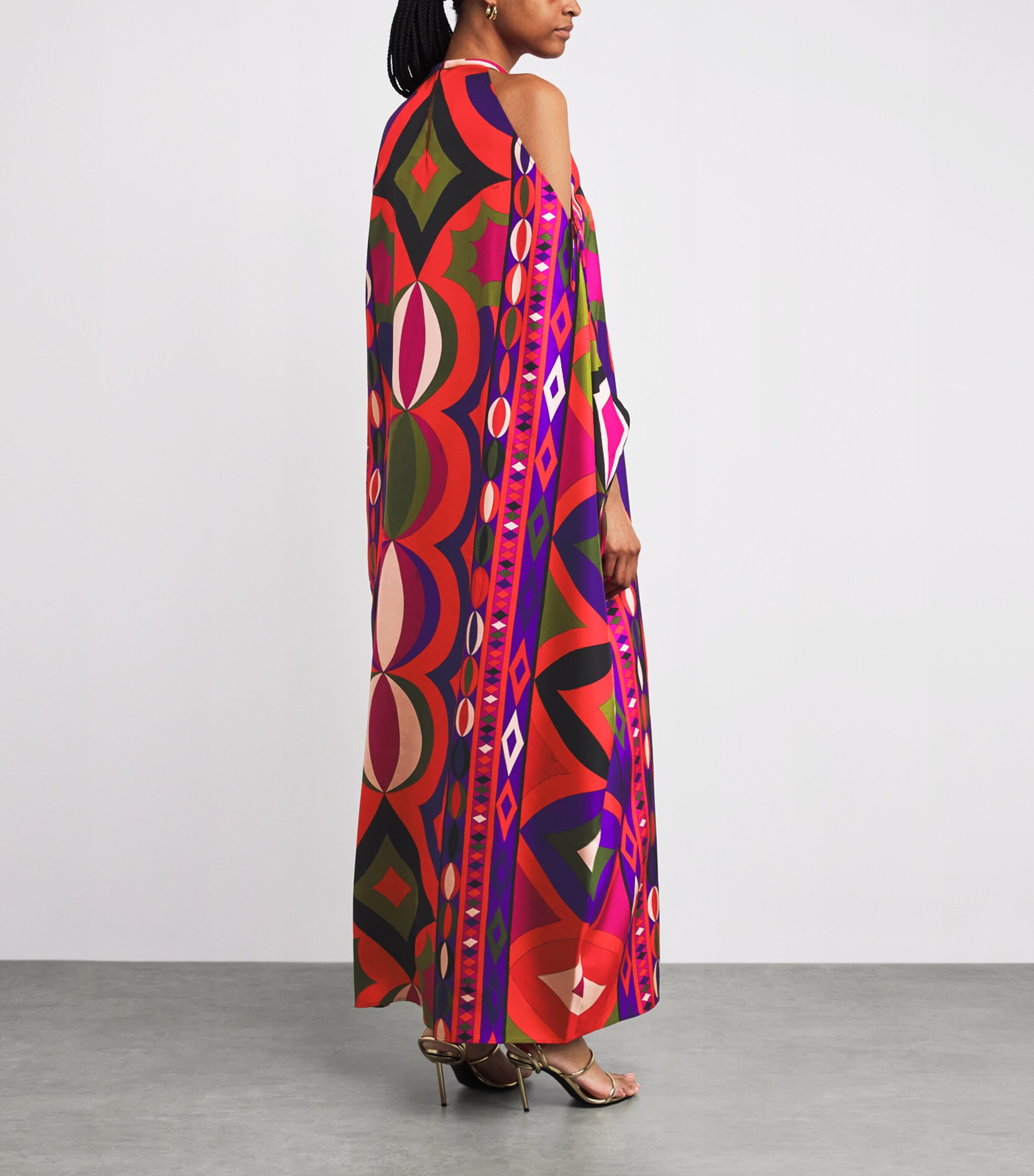 Silk Collane Print Maxi Kaftan Dress 024/MULTICOLOR Image 3