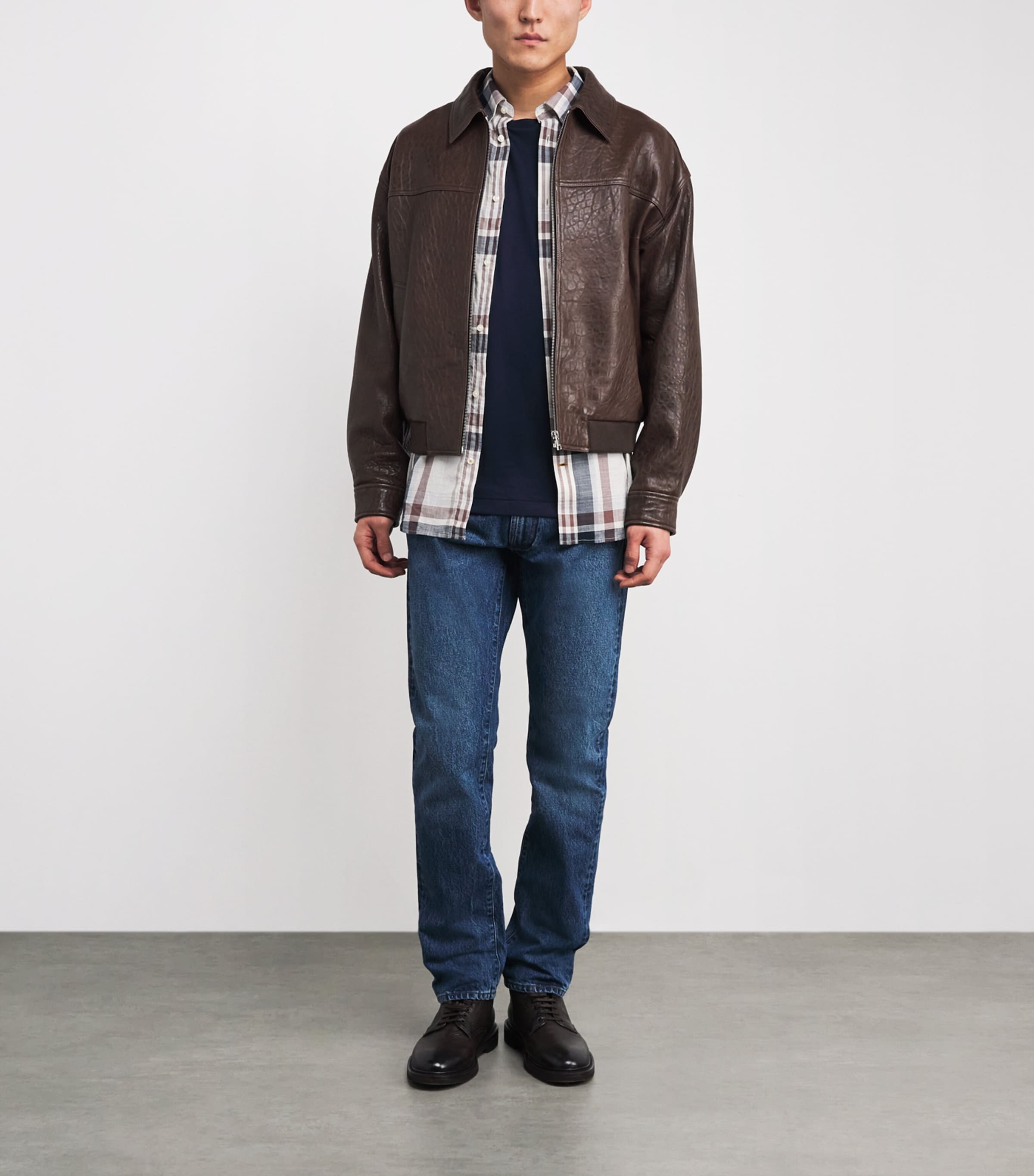 Pima Cotton Long-Sleeved T-Shirt NAVY Image 2