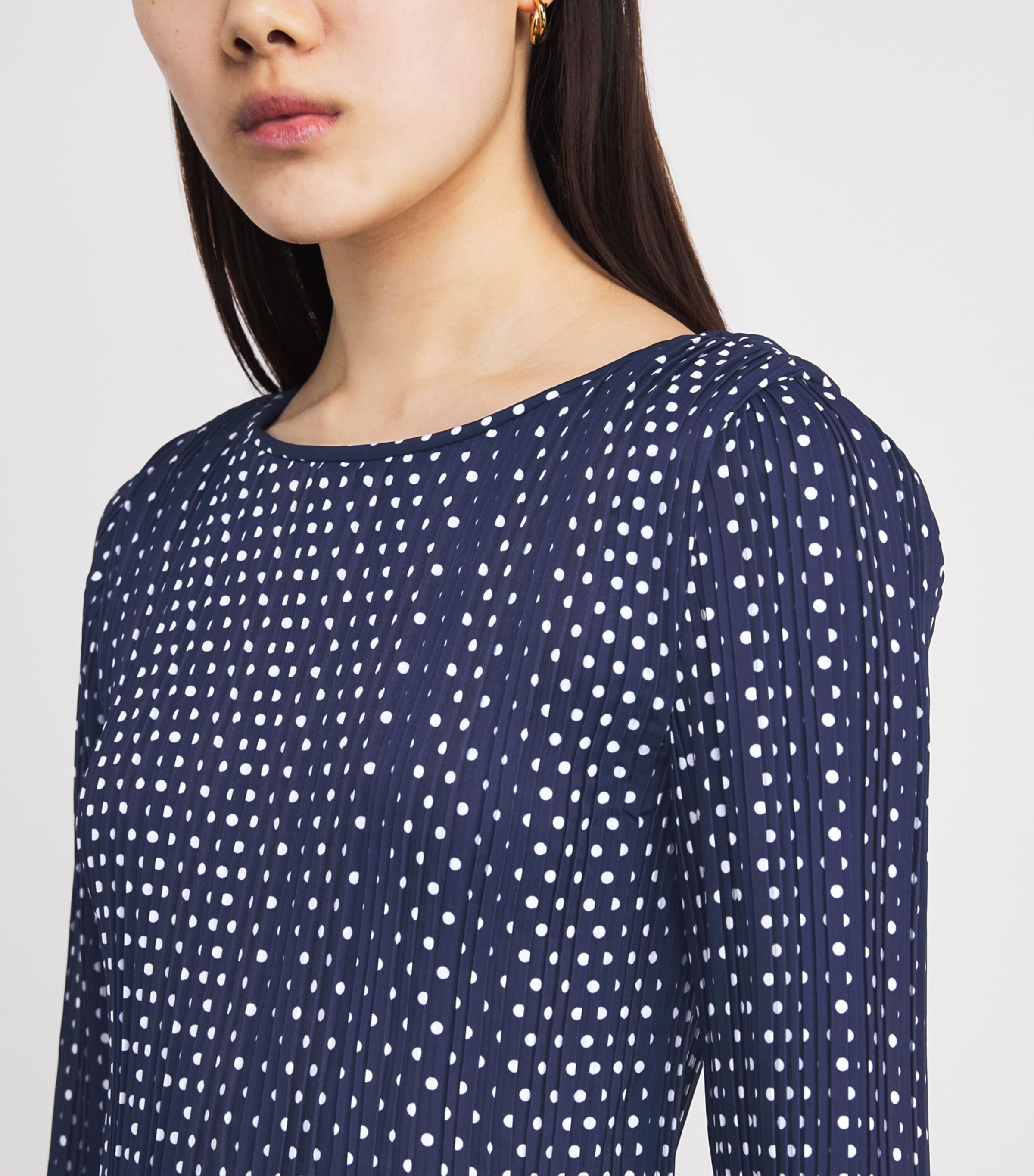 Polka Dot Print Mini Dress NAVY POLKA DOT Image 6