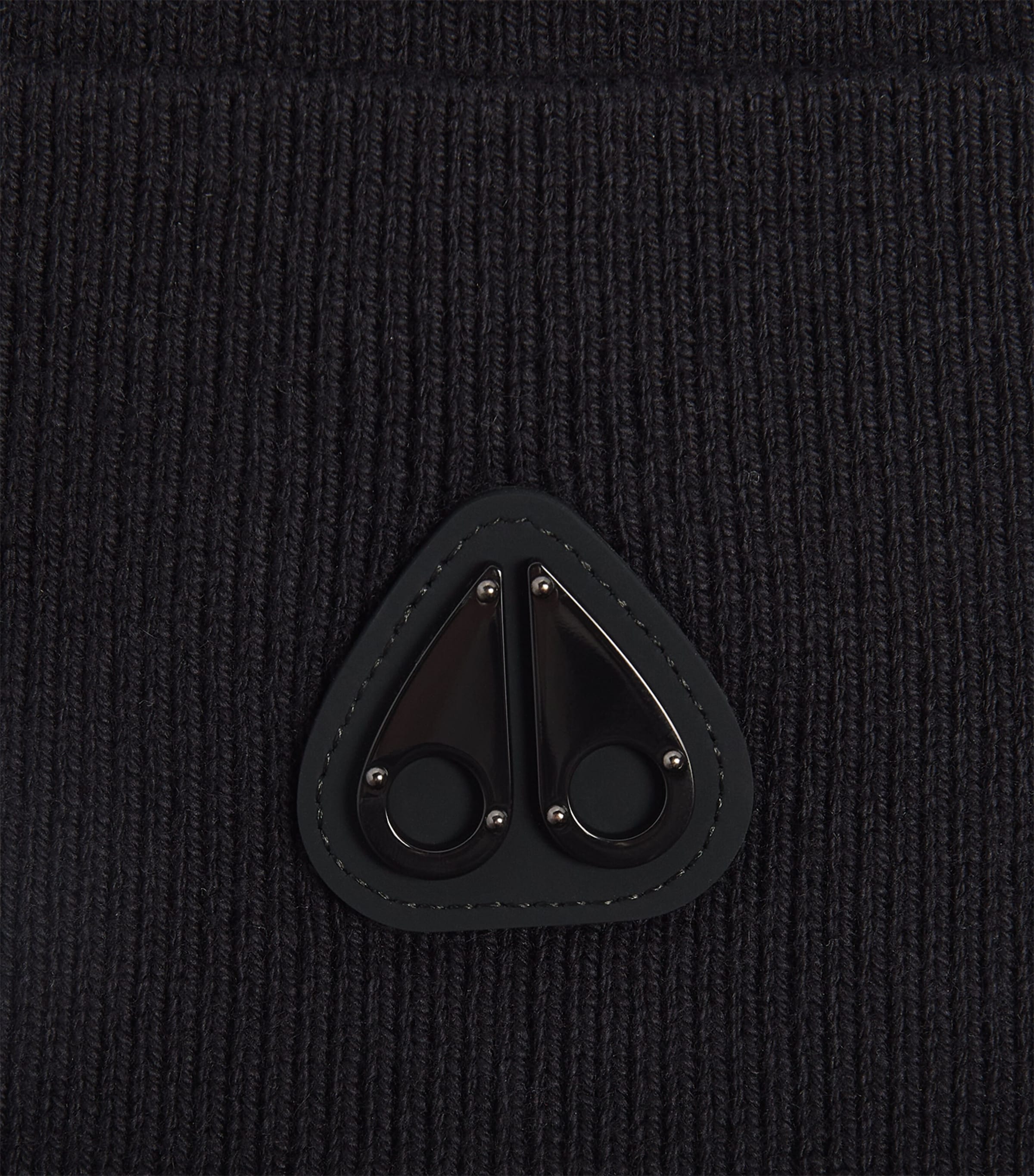 Moose Knuckles Wool-Cotton Frost Beanie Black Image 3