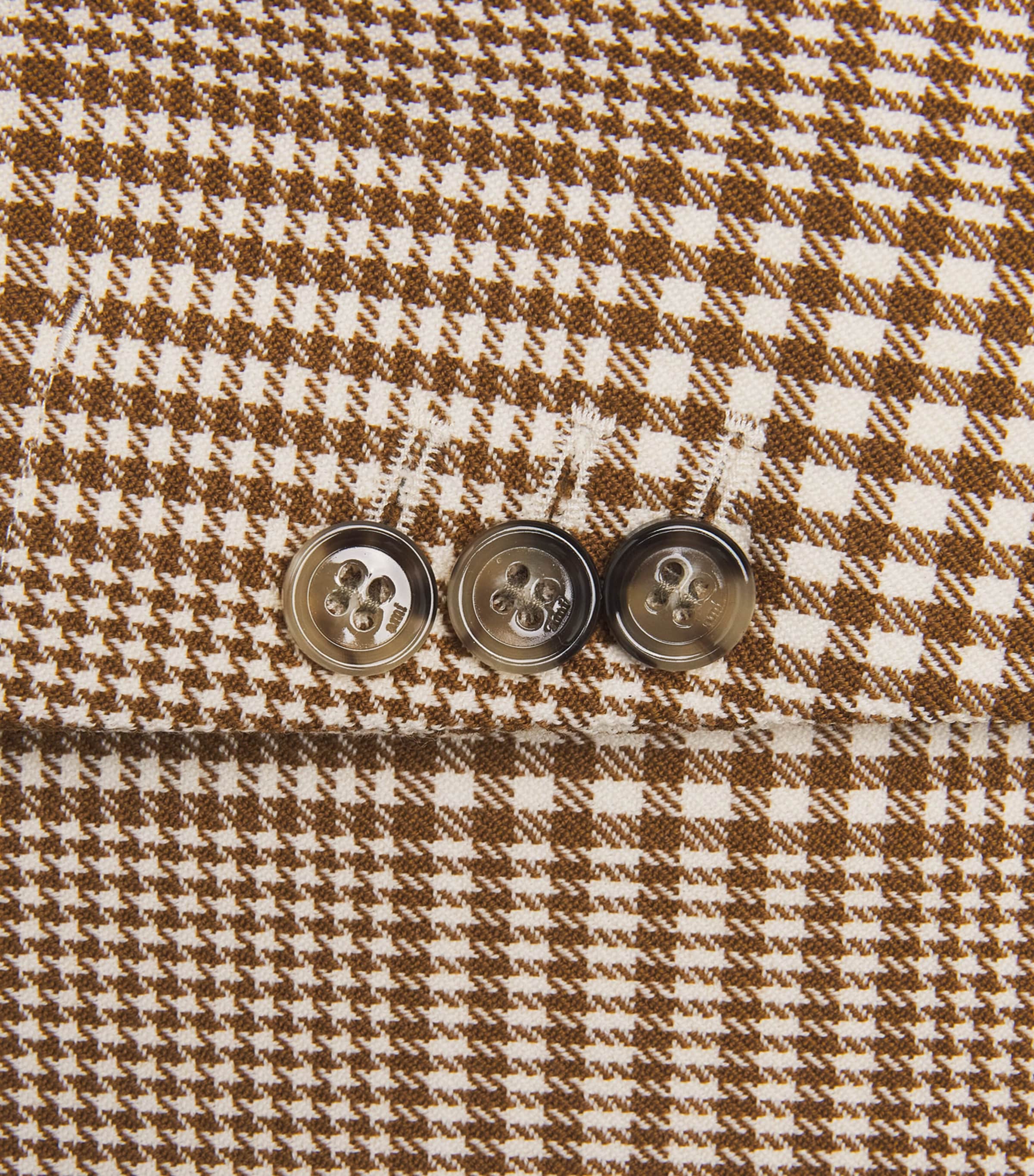 AMI Paris Mens Wool Check Blazer Carml/blanc Crm Image 6