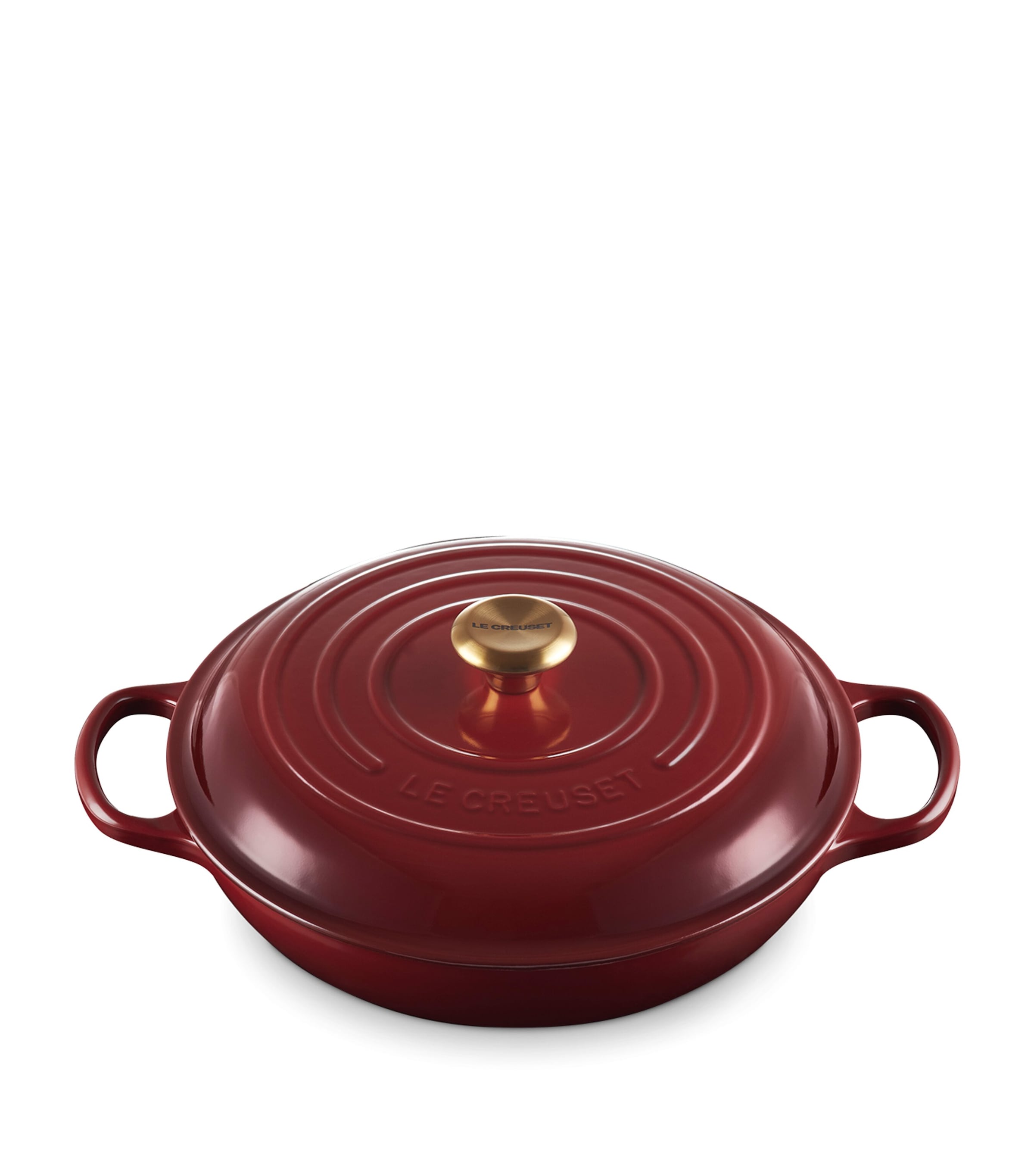Le Creuset Cast Iron Shallow Casserole Dish In Burgundy