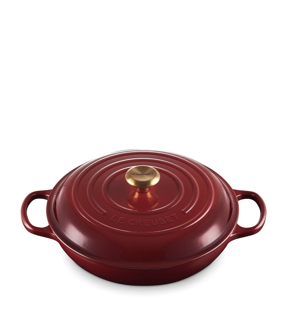 Cast Iron Shallow Casserole Dish (30cm) GARNET Image 1