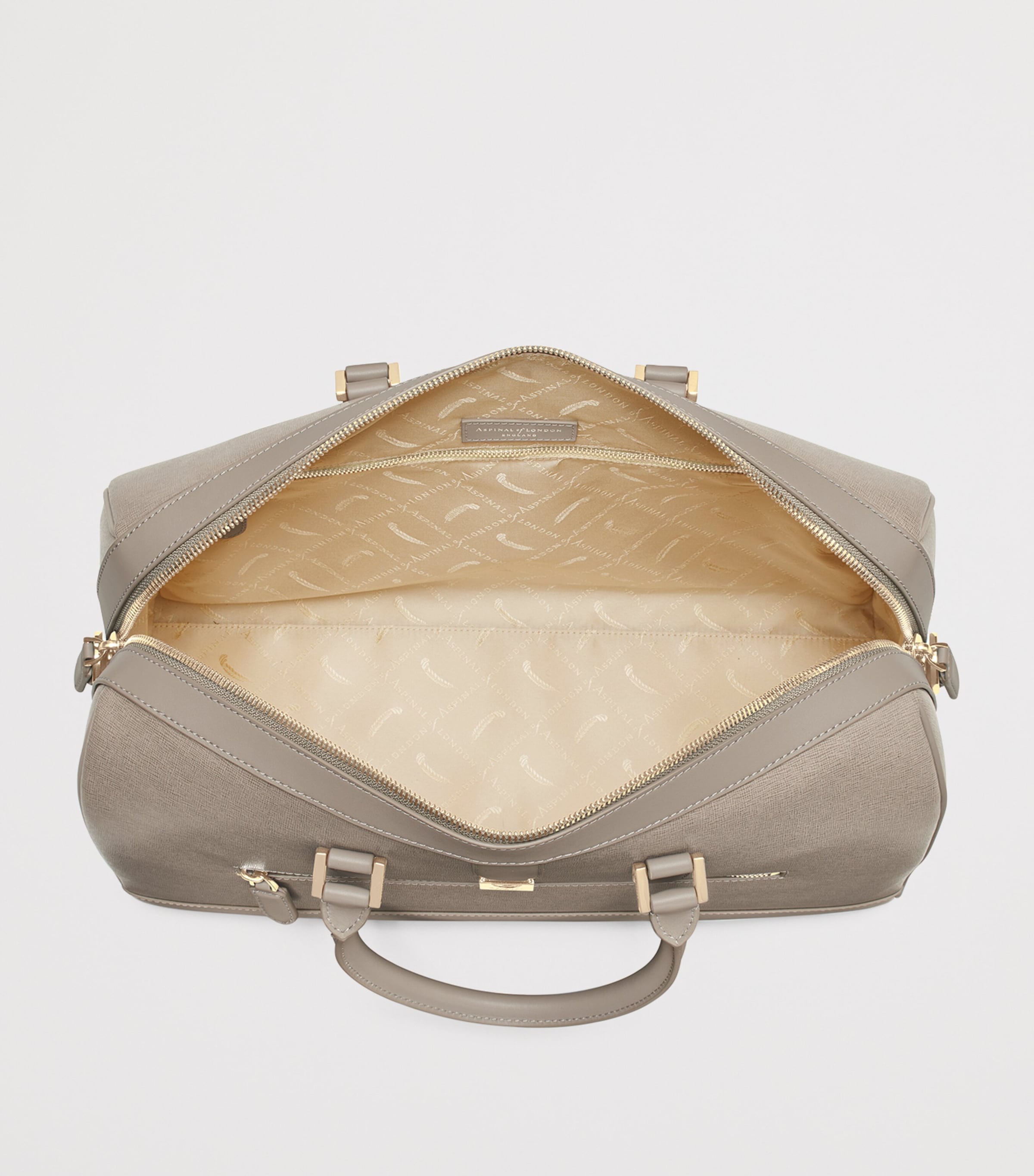 Leather Connaught Holdall TAUPE Image 6