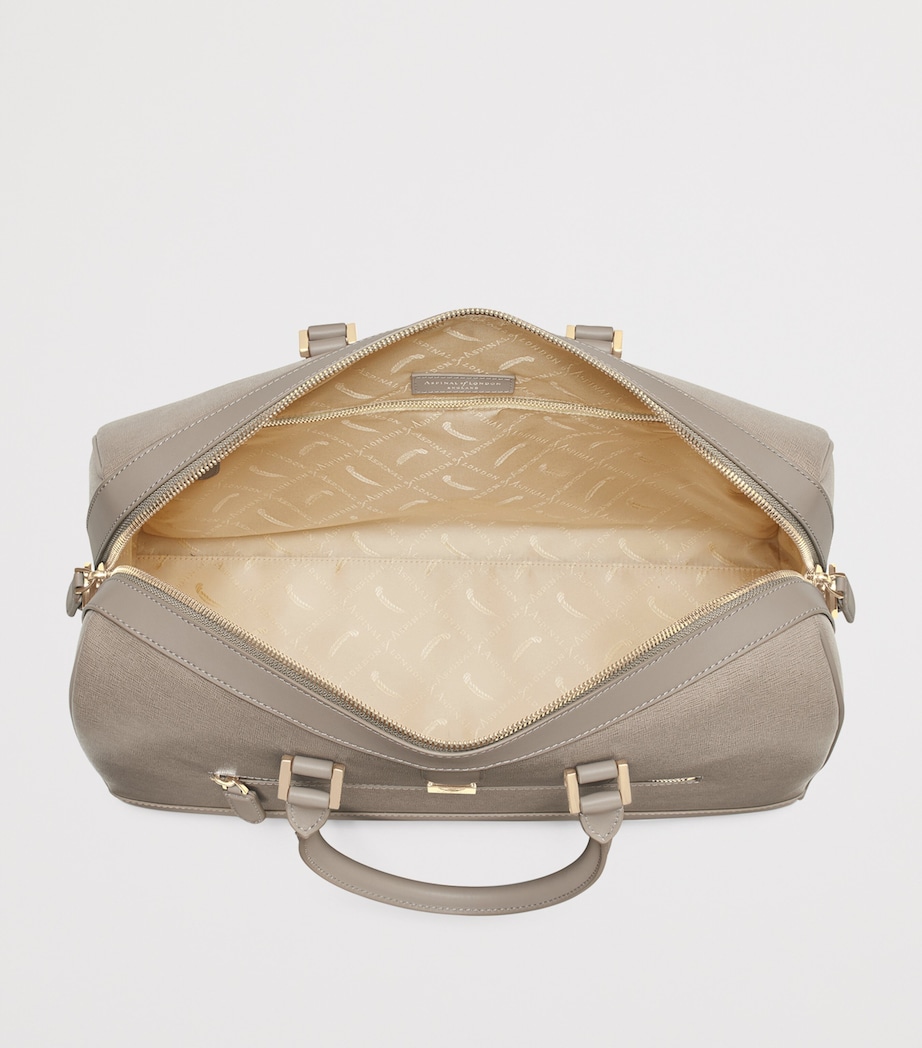 Leather Connaught Holdall TAUPE Image 6