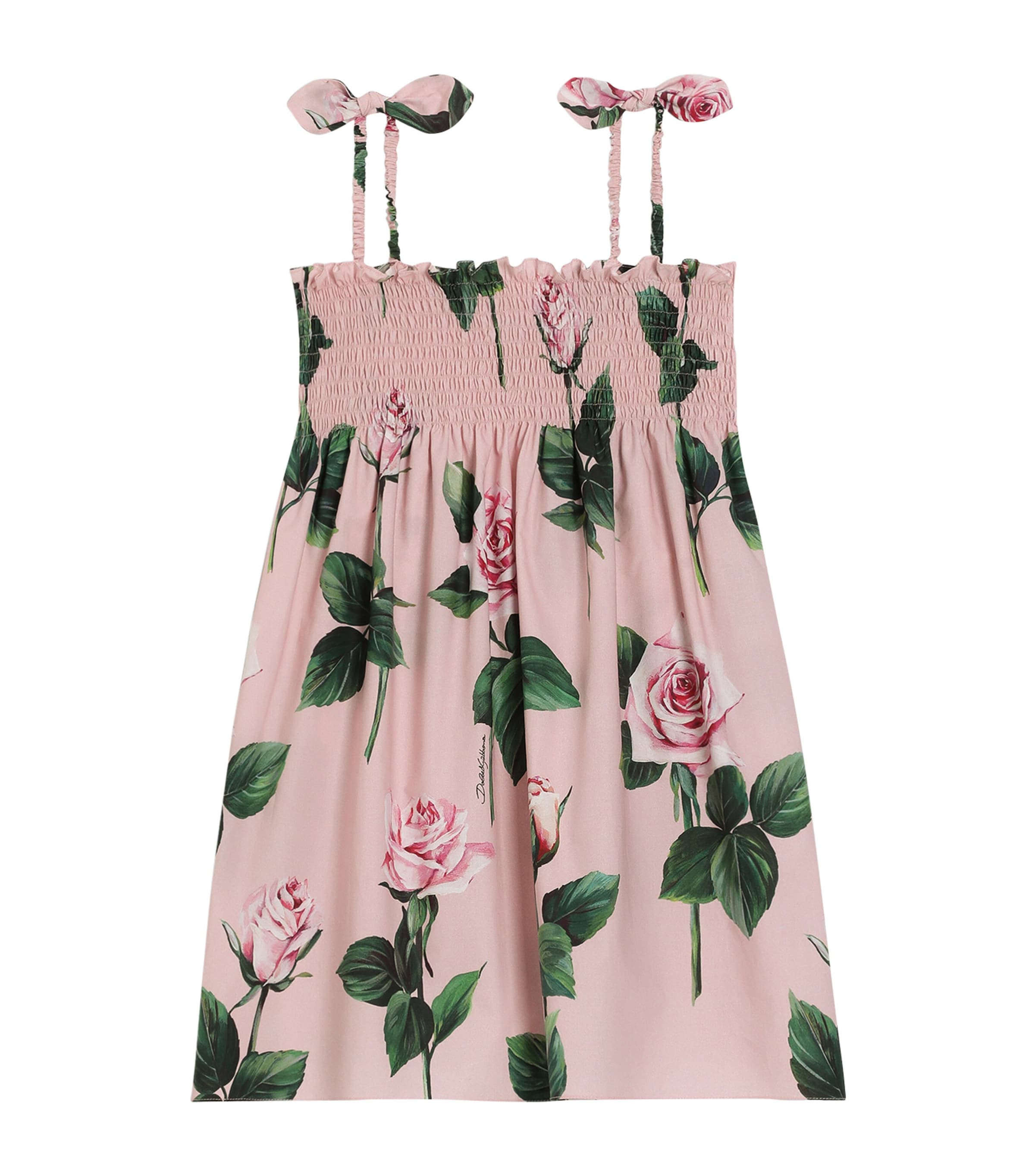 DOLCE & GABBANA SHIRRED FLORAL DRESS