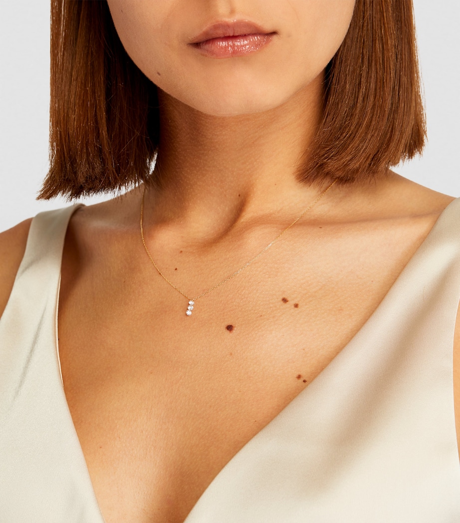 Persée Yellow Gold and Diamond 3-Stone Danaé Necklace Gold Image 4