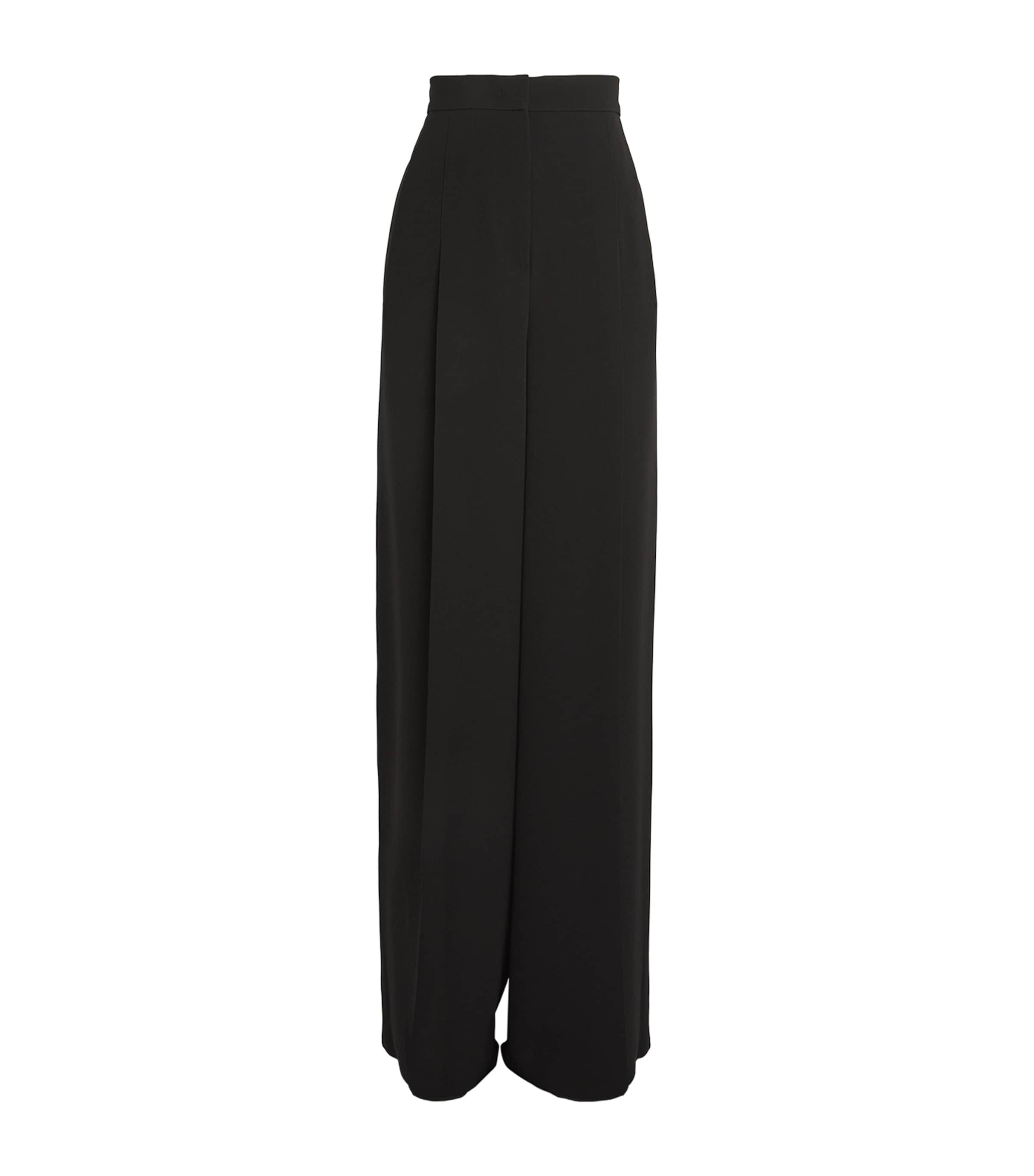 Shop Max Mara Wide-leg Tailored Trousers In Black