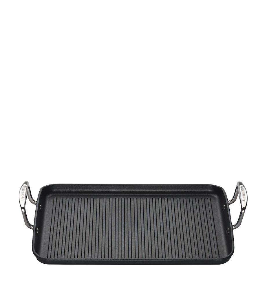 Toughened Non-Stick Ribbed Rectangular Grill (35cm) BLACK Image 2