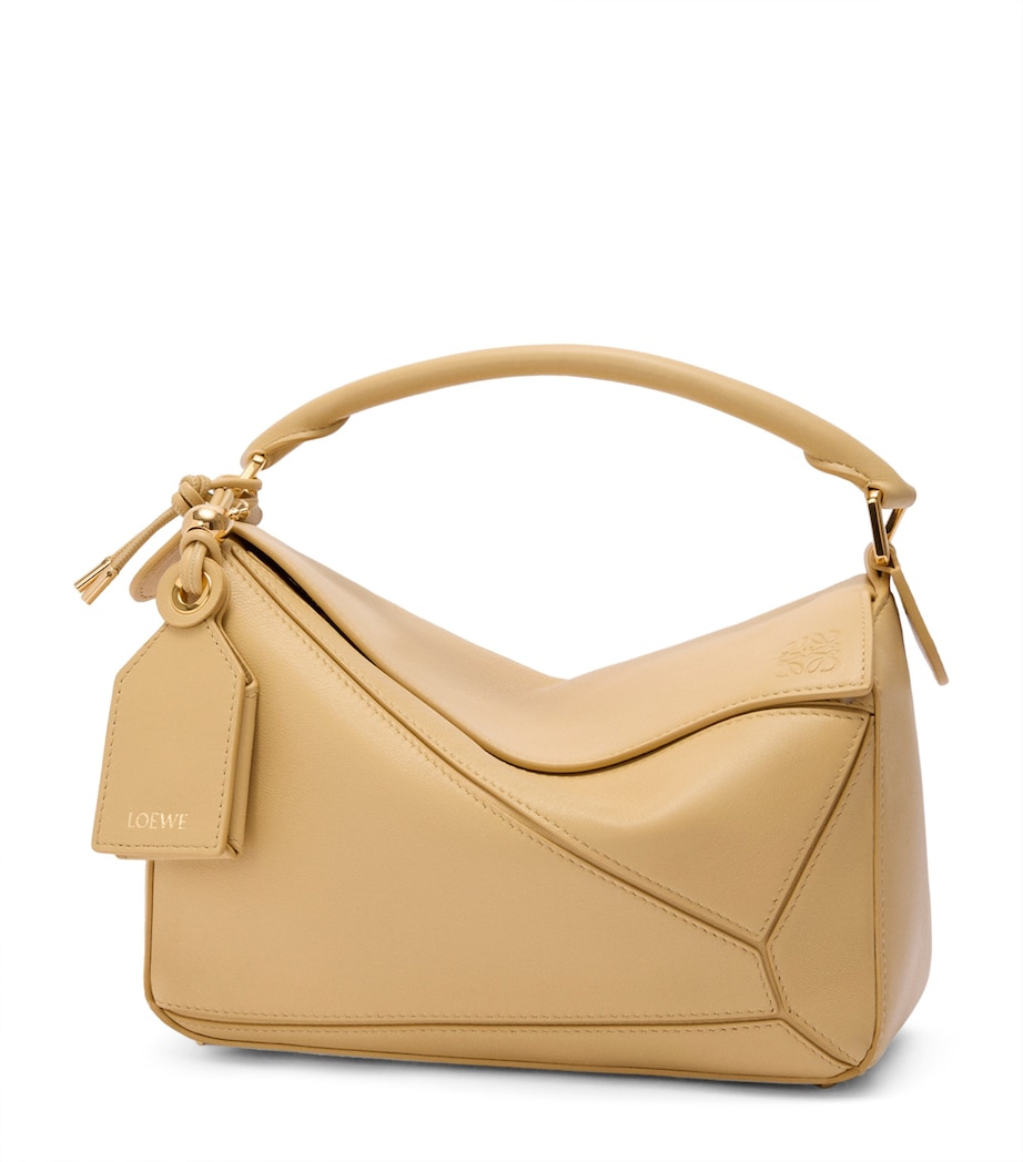 Small Leather Featherlight Puzzle Top-Handle Bag YELLOW Image 1