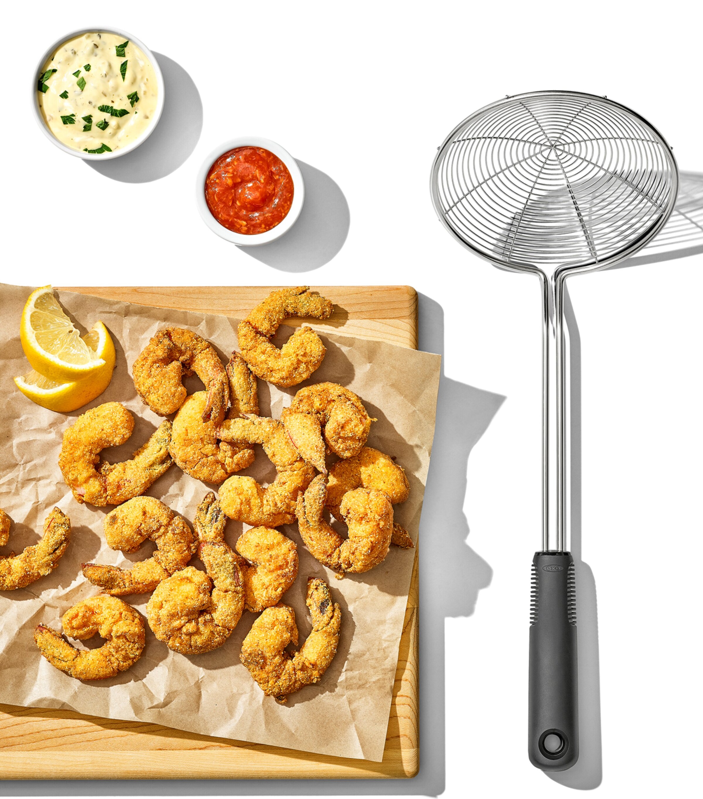 Oxo Good Grips Scoop and Strain Skimmer Silver/black Image 7