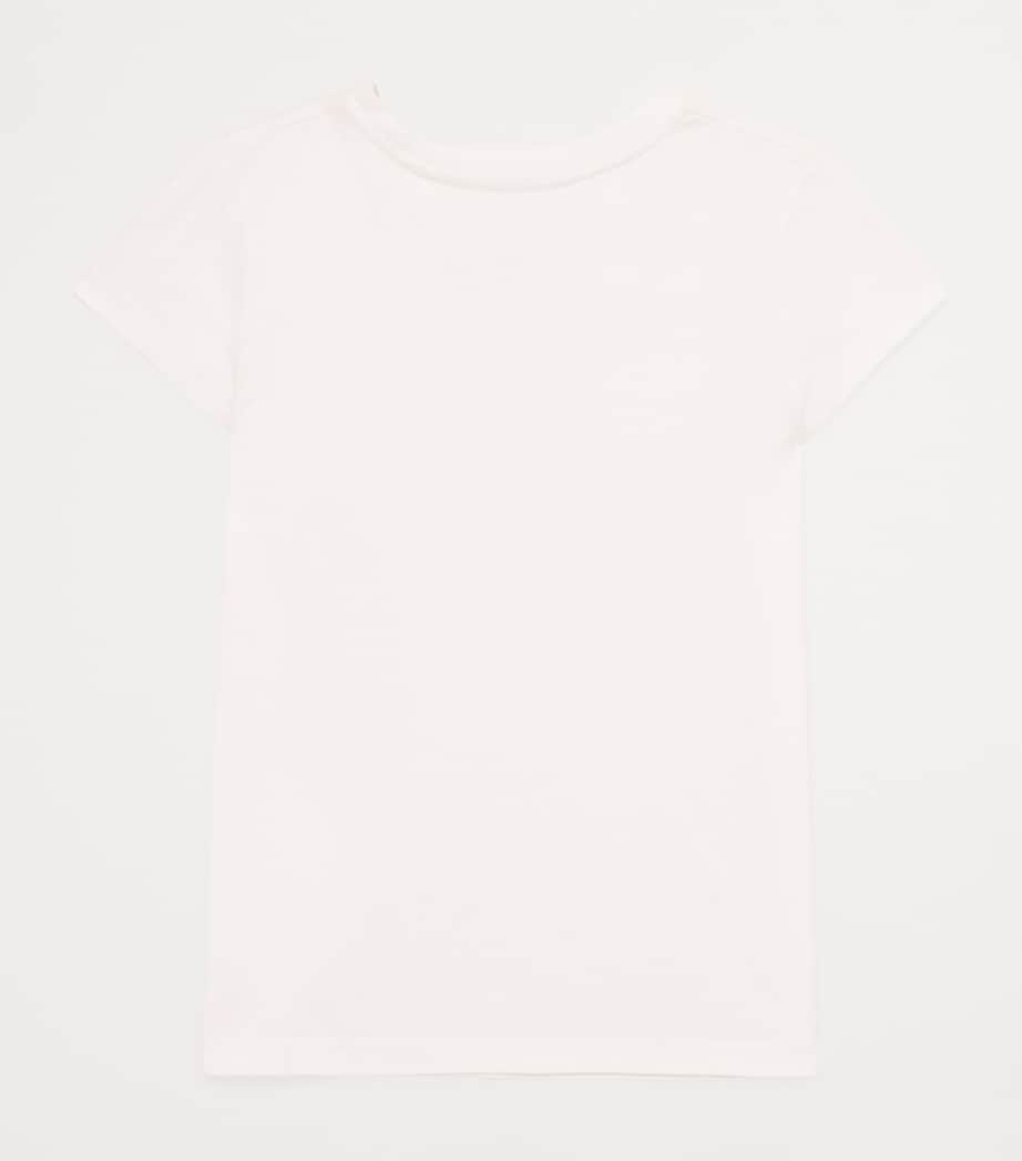 Ralph Lauren Kids Cotton Polo Pony T-Shirt (7-14 Years) White W Hint Of Pink Image 2