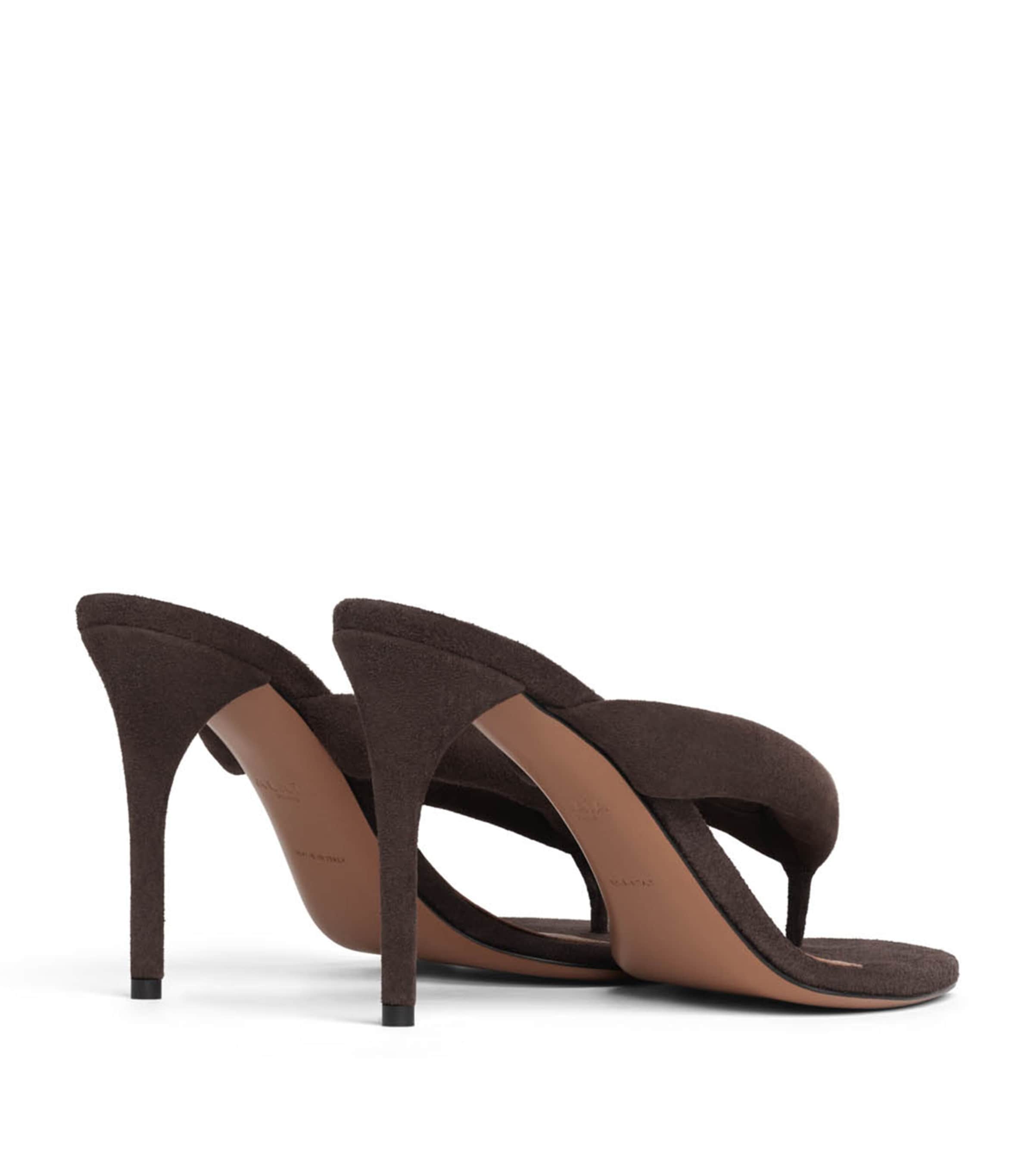 Alaïa Suede Thong Mules 90 Dark Brown Image 3