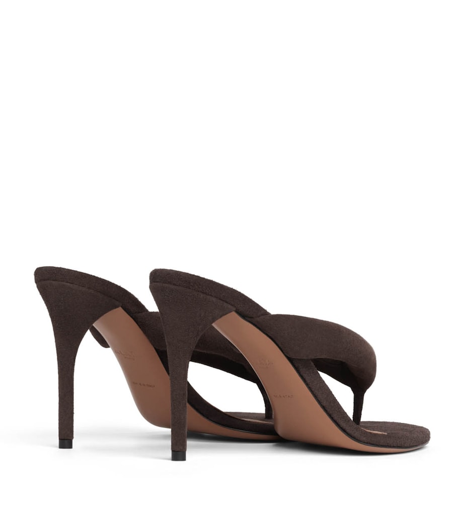 Alaïa Suede Thong Mules 90 Dark Brown Image 3