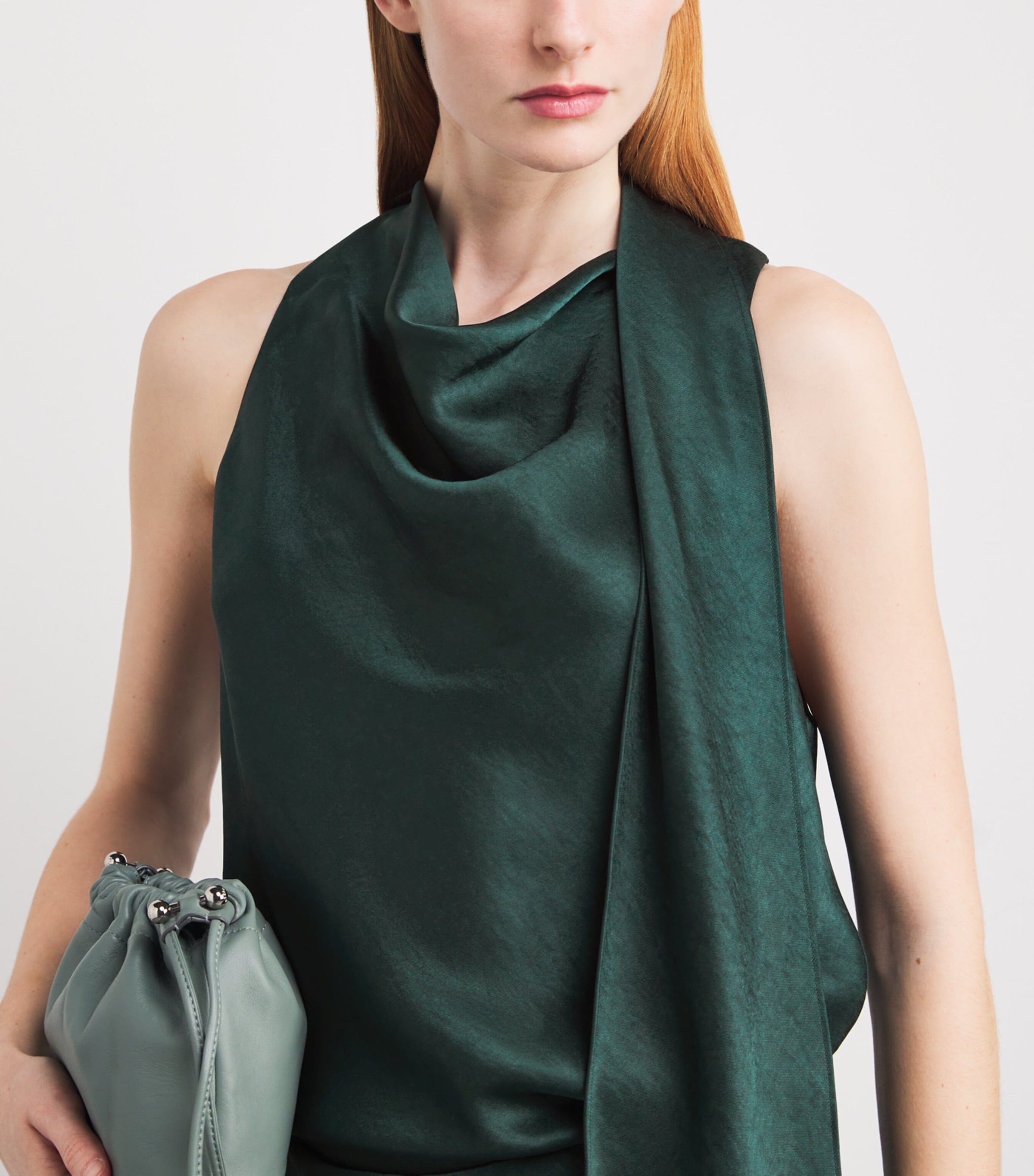 Satin Scarf Top 377JUN Image 6