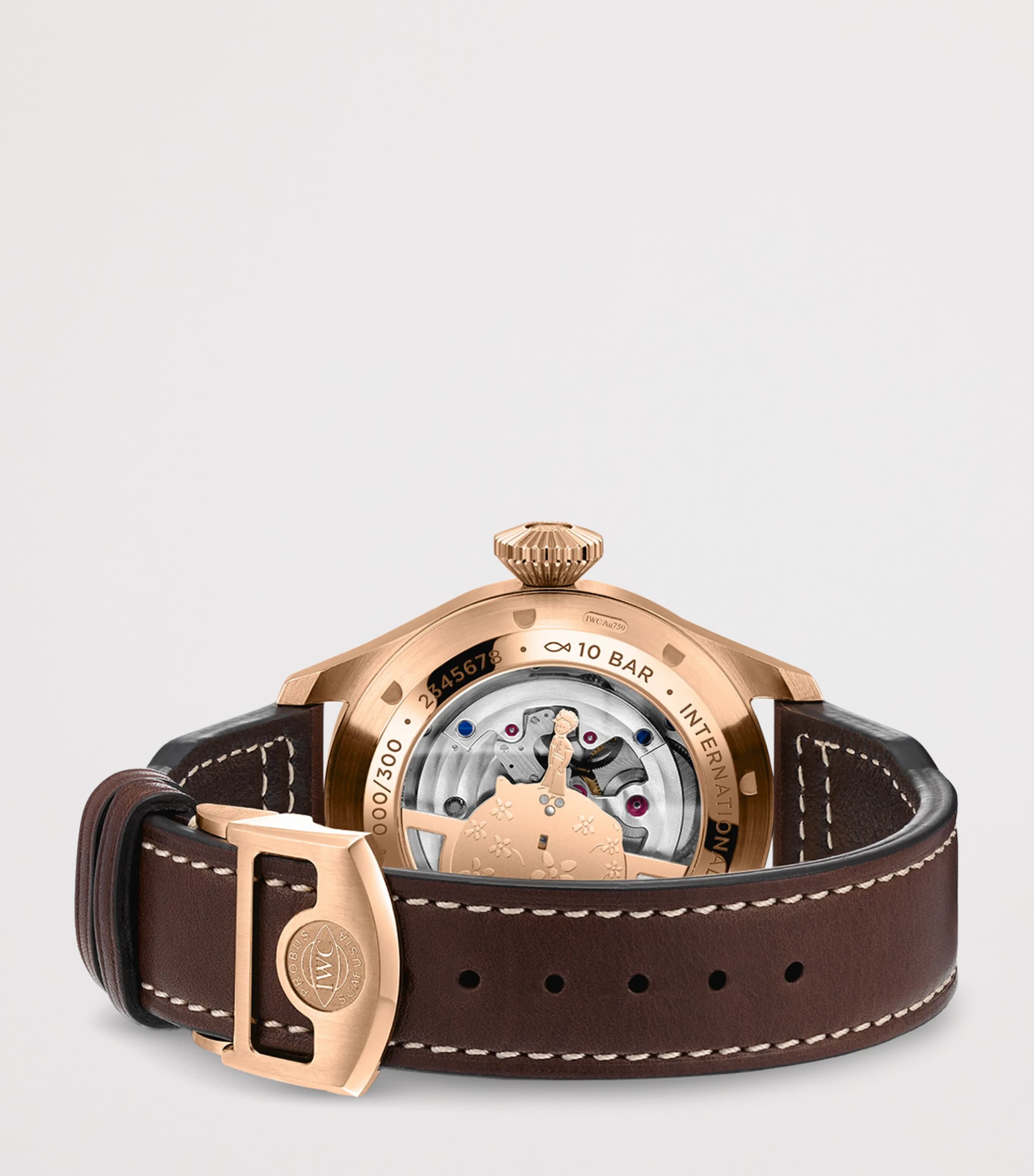 Yellow Gold Big Pilot’s Tourbillon Le Petit Prince Watch 43mm BLUE Image 4