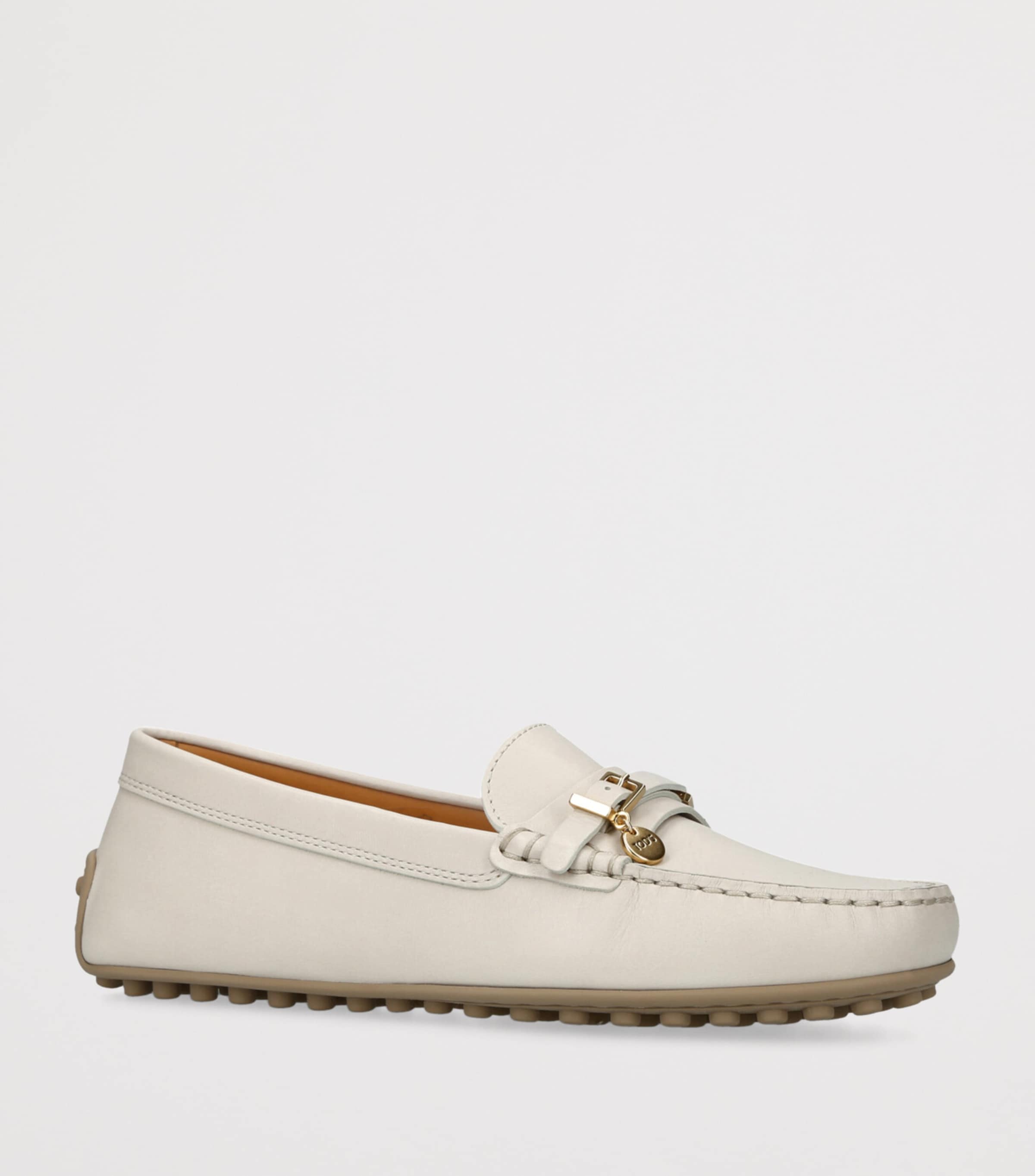 Tod's Leather City Gommino Driving Shoes Cream Image 3