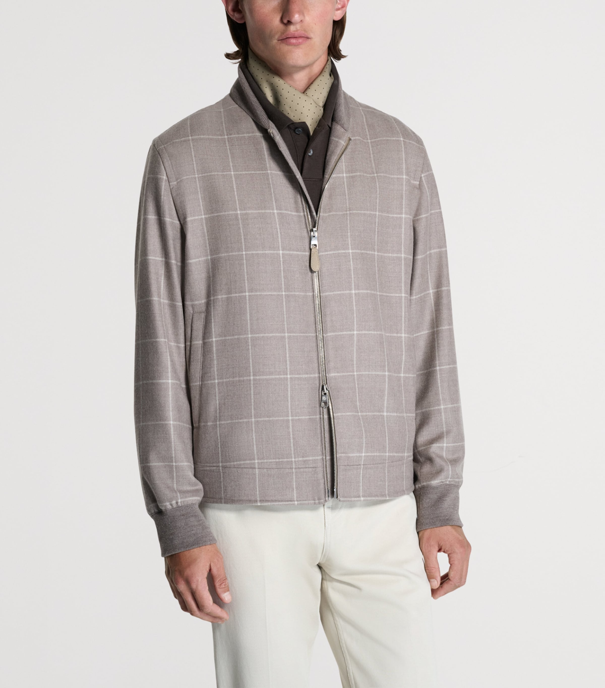 Dunhill Mens Cashmere Check Print Athluxury Jacket Image 4