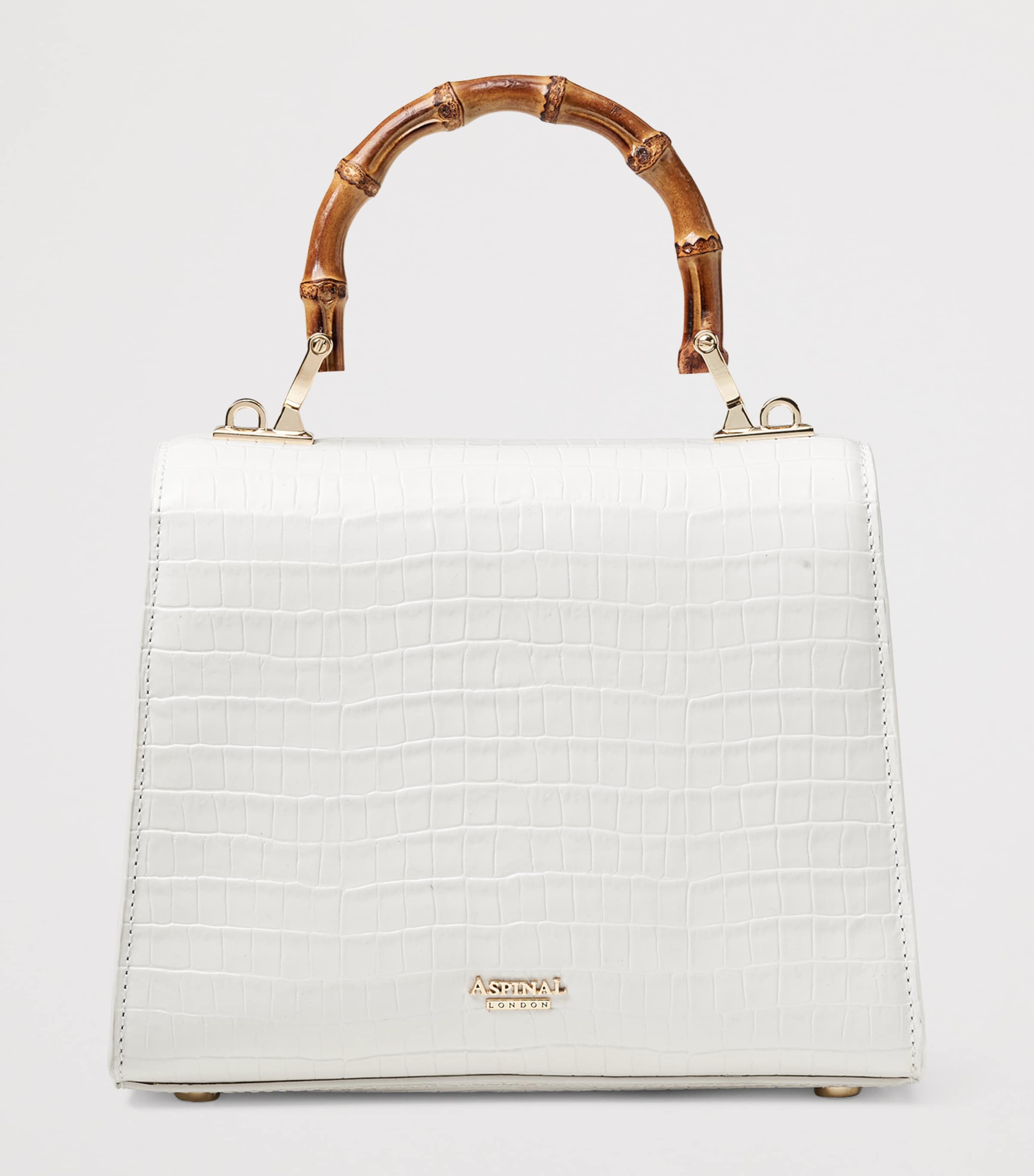 Aspinal Of London Midi Mayfair Bag Chalk White Image 3