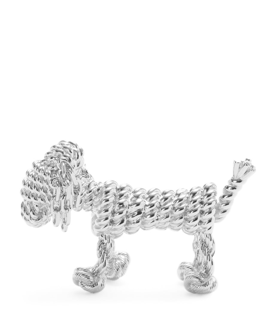 LOEWE Sausage Dog Brooch Silver Image 1