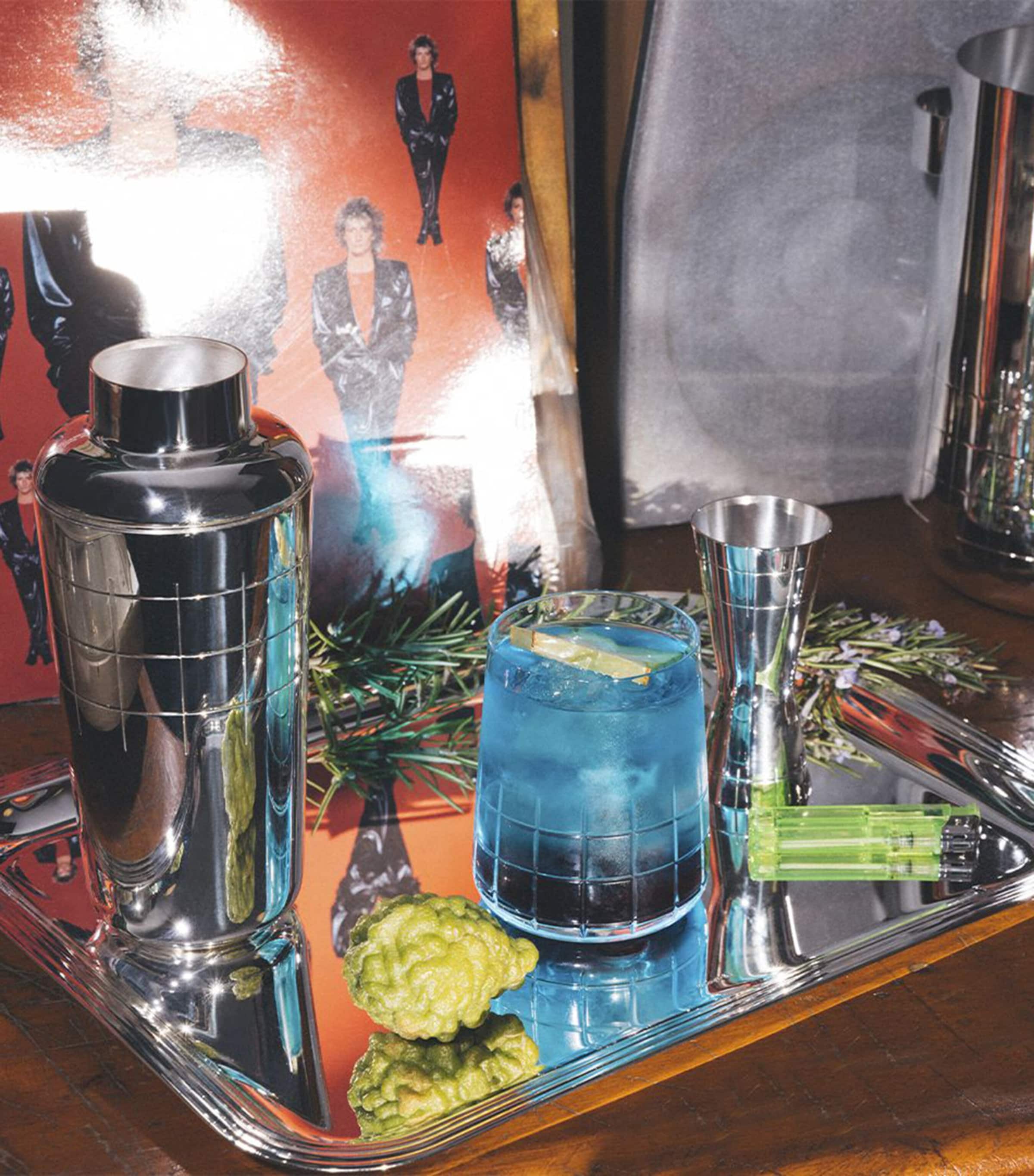 Set of 2 Graphik Crystal Water Glasses (200ml) SILVER Image 2