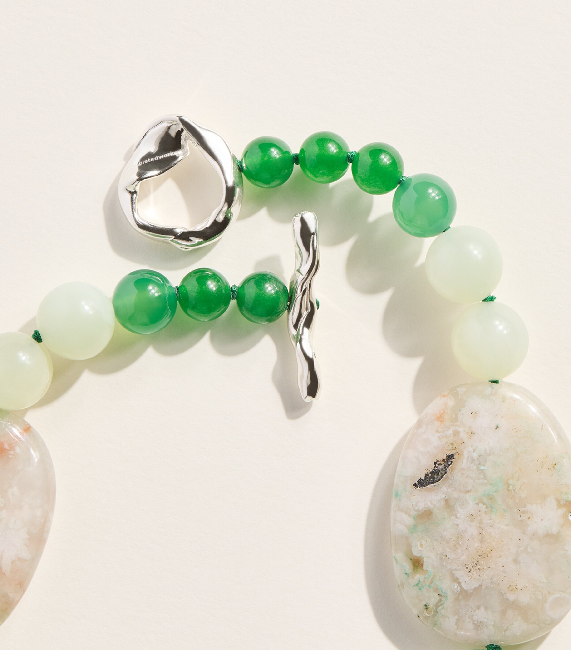 Completedworks Silver Plated Mixed Bead Necklace Silver Plated Image 3