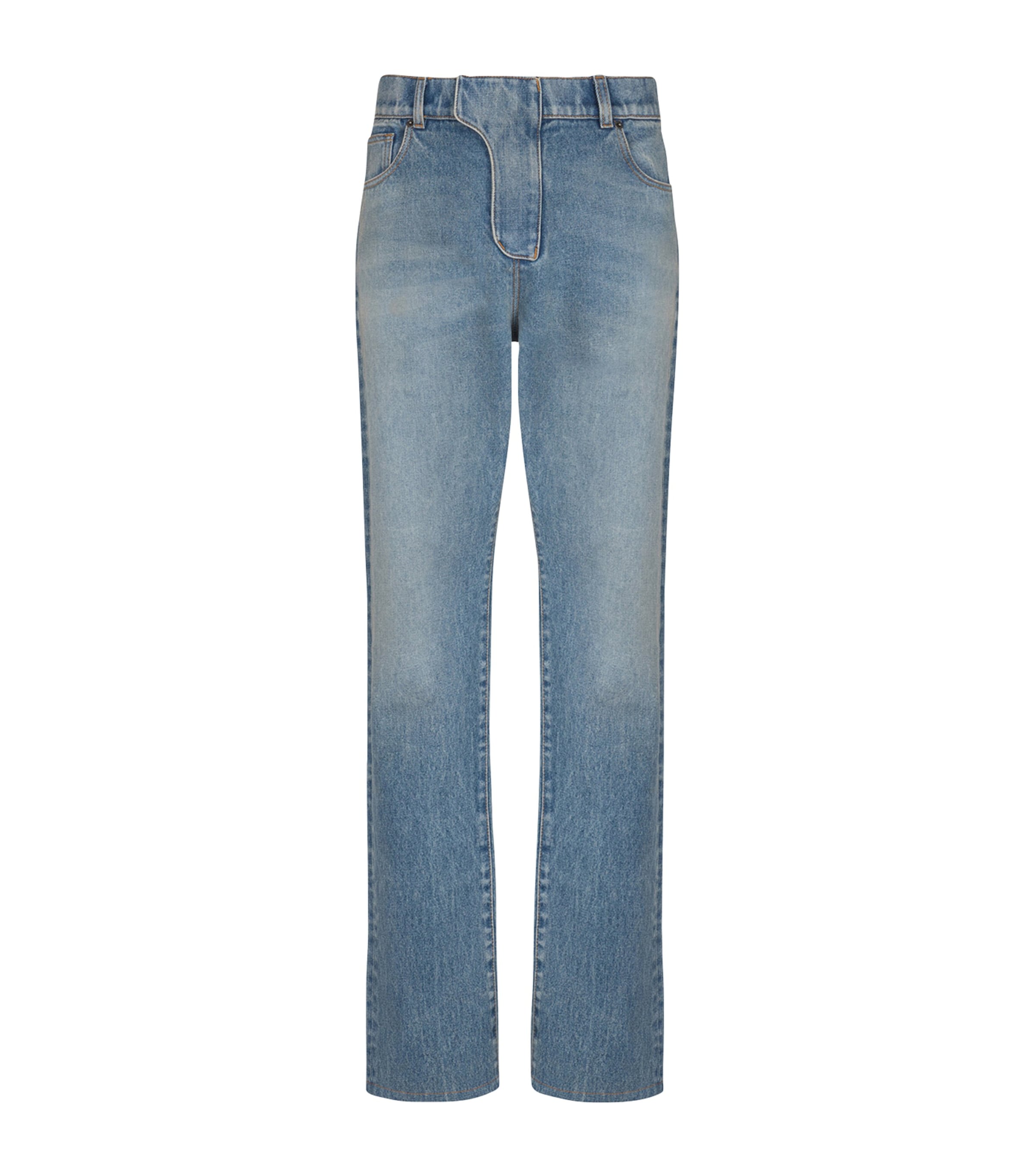 Balmain Appliqué Jeans - Men's - Cotton In Blue