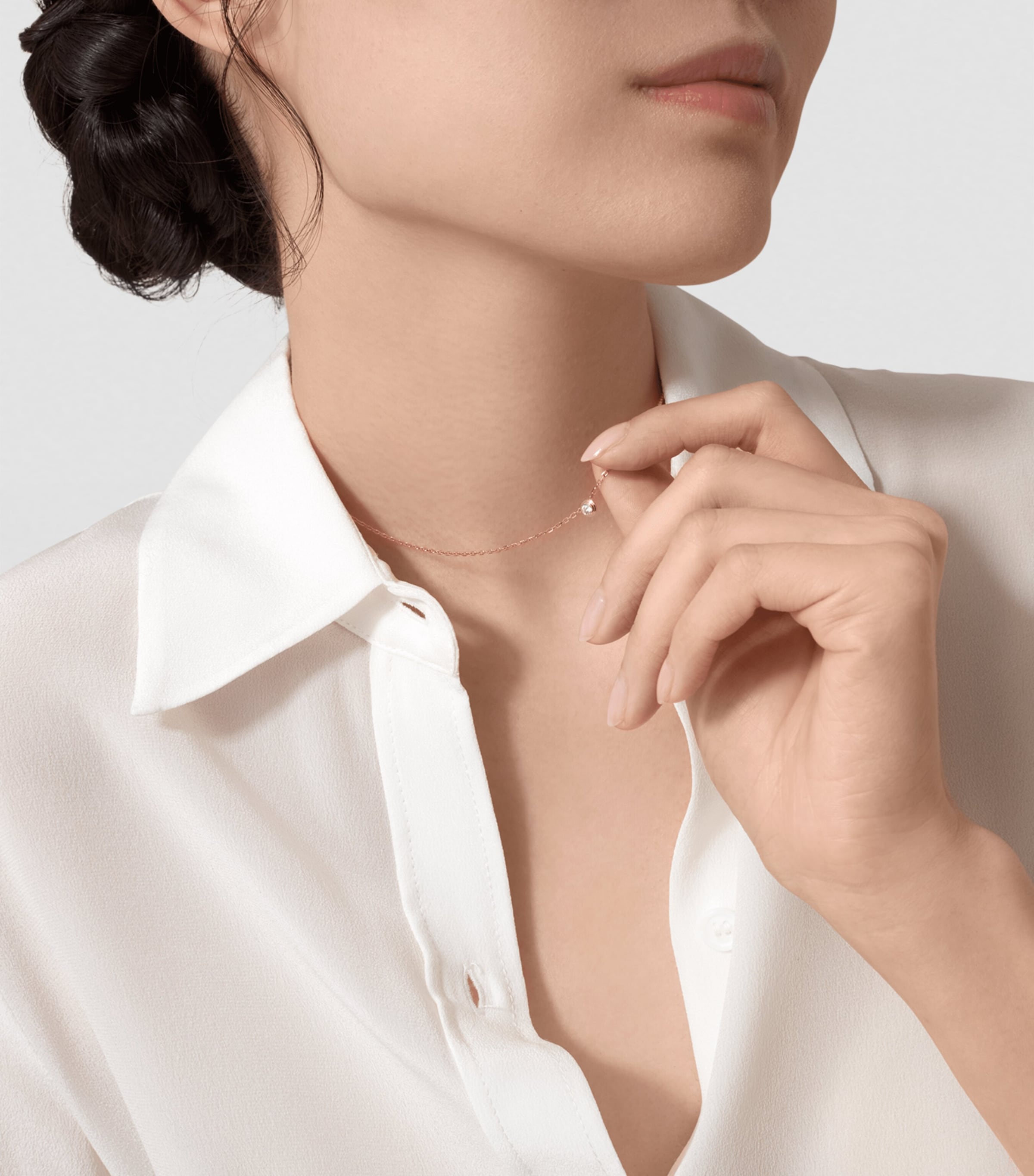 Cartier Small Rose Gold and Diamond Cartier d'Amour Necklace