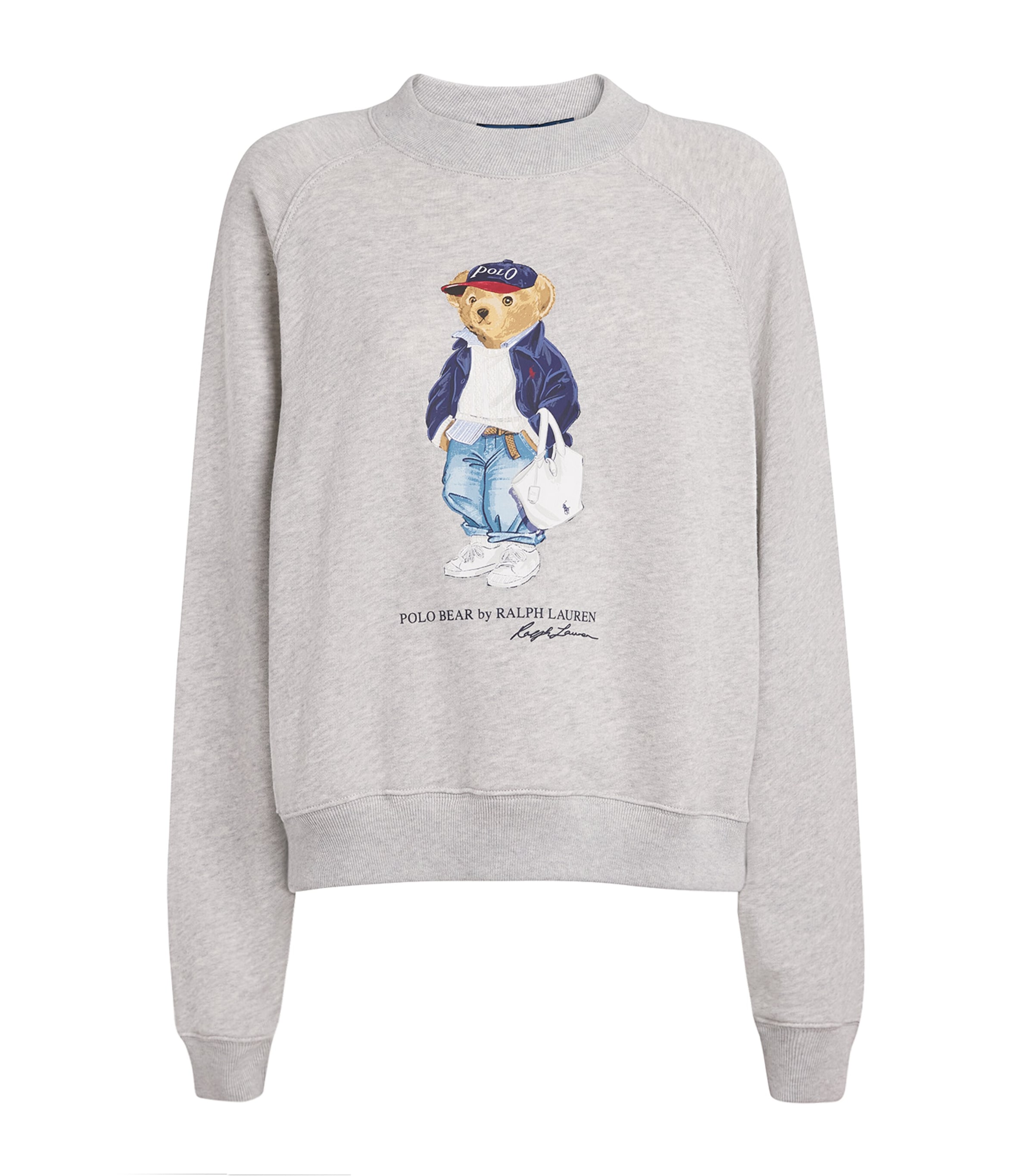 Polo Ralph Lauren Womens Polo Bear Sweatshirt Light Smoke Heather Image 1