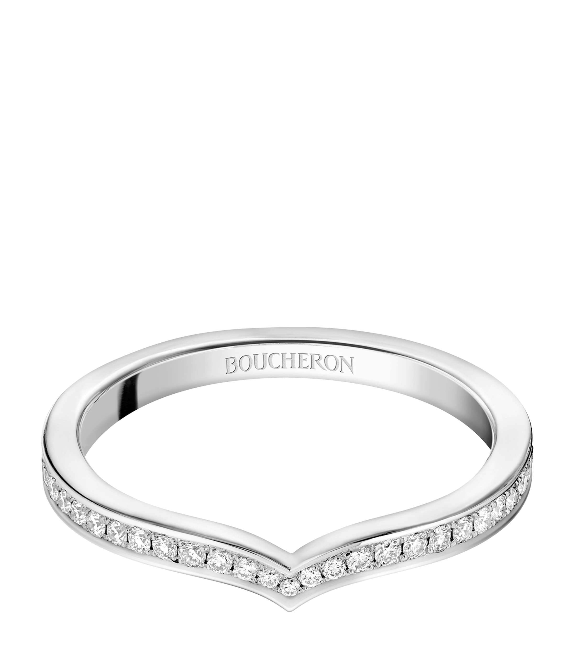 Boucheron Platinum and Diamond Pont de Paris Wedding Band White Gold Image 1