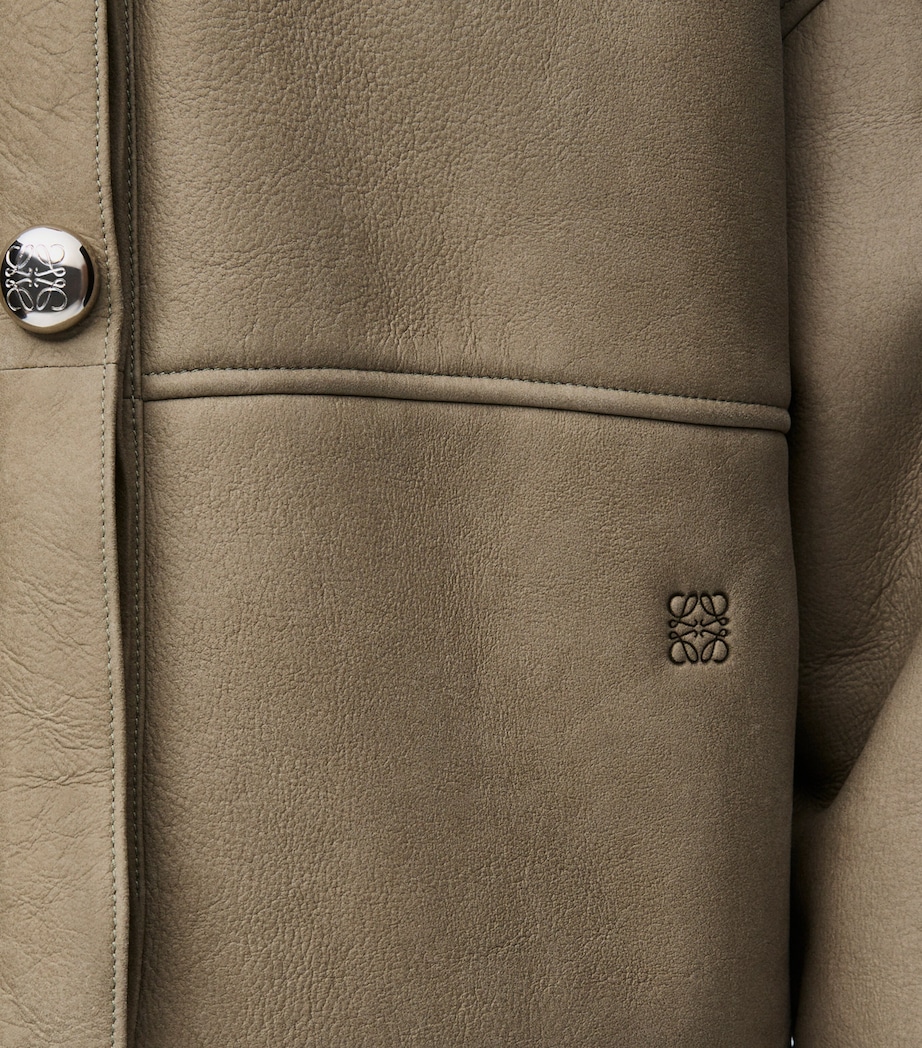 Shearling Cardigan KHAKI GREEN Image 5