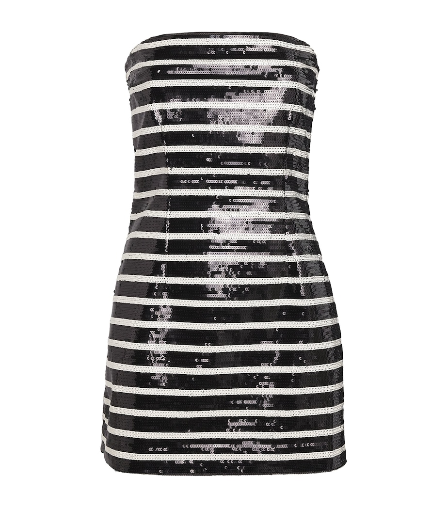 Sequinned Cala Mini Dress BLACK/OFF-WHITE Image 1