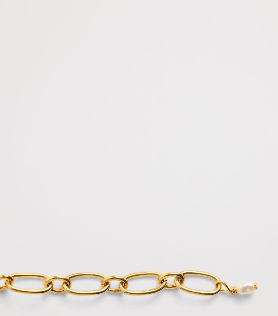 Anni Lu Gold-Plated Beaded Jetset Bracelet Cream Image 5