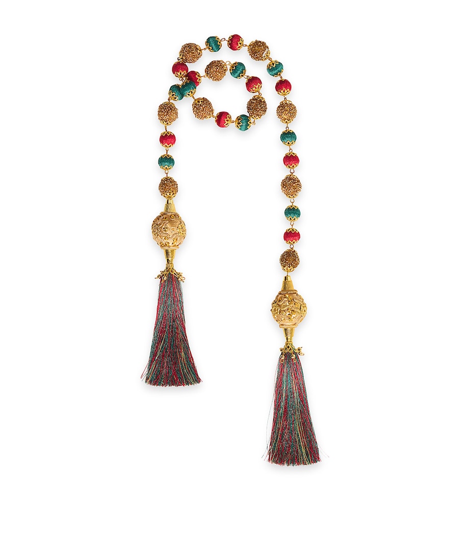 Yarn Ball and Bead Tassel Garland MULTI Image 1