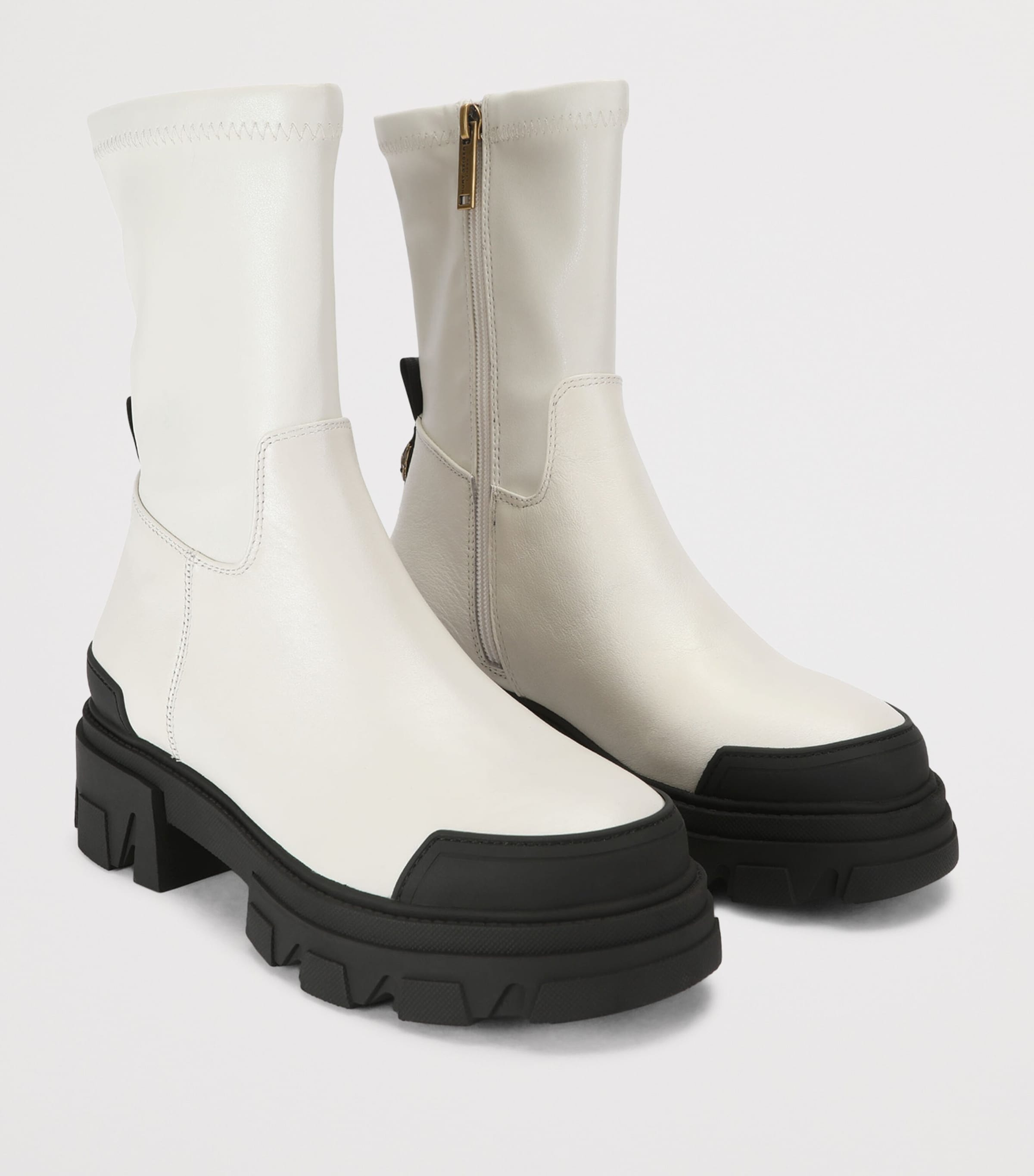 Kurt Geiger London Leather Clarence Ankle Boots 60 Bone Image 2
