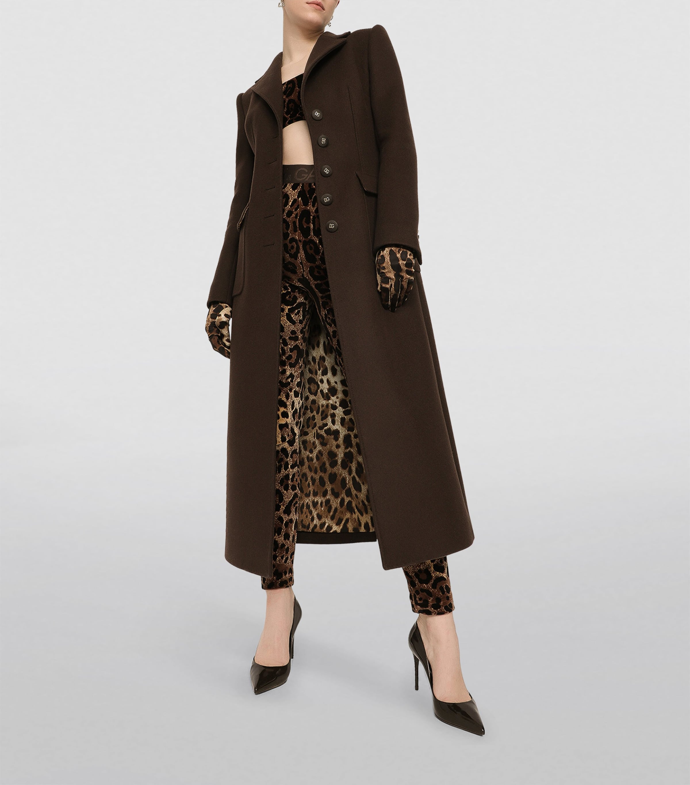 Velvet Leopard Print Leggings S8350-JACQU Image 4