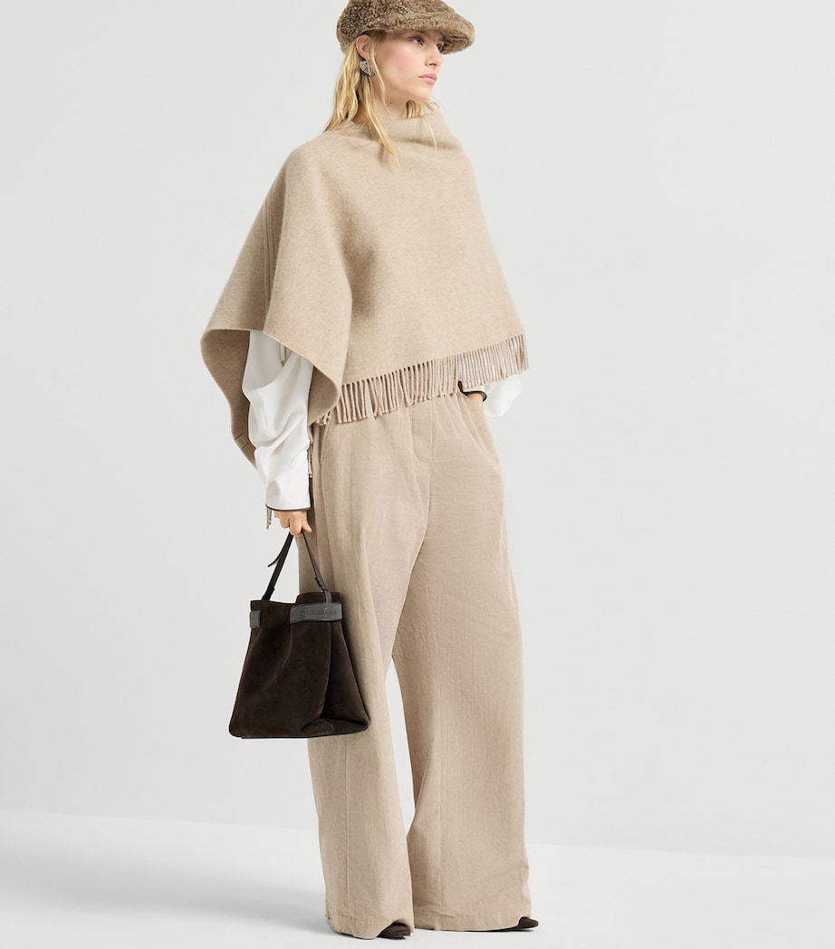 Wool-Cashmere Poncho CHA85 Image 2