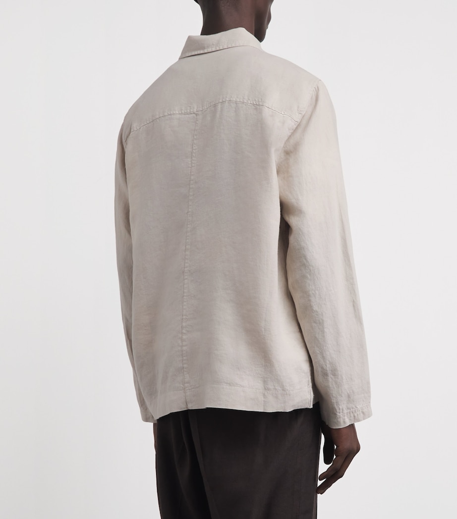 Wax London Linen Kimpton Overshirt Natural Image 5