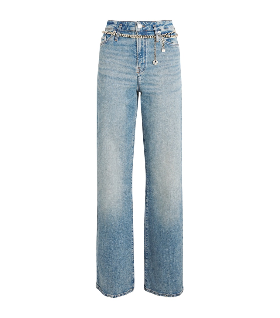 High-Rise Straight Jeans BLUE Image 1
