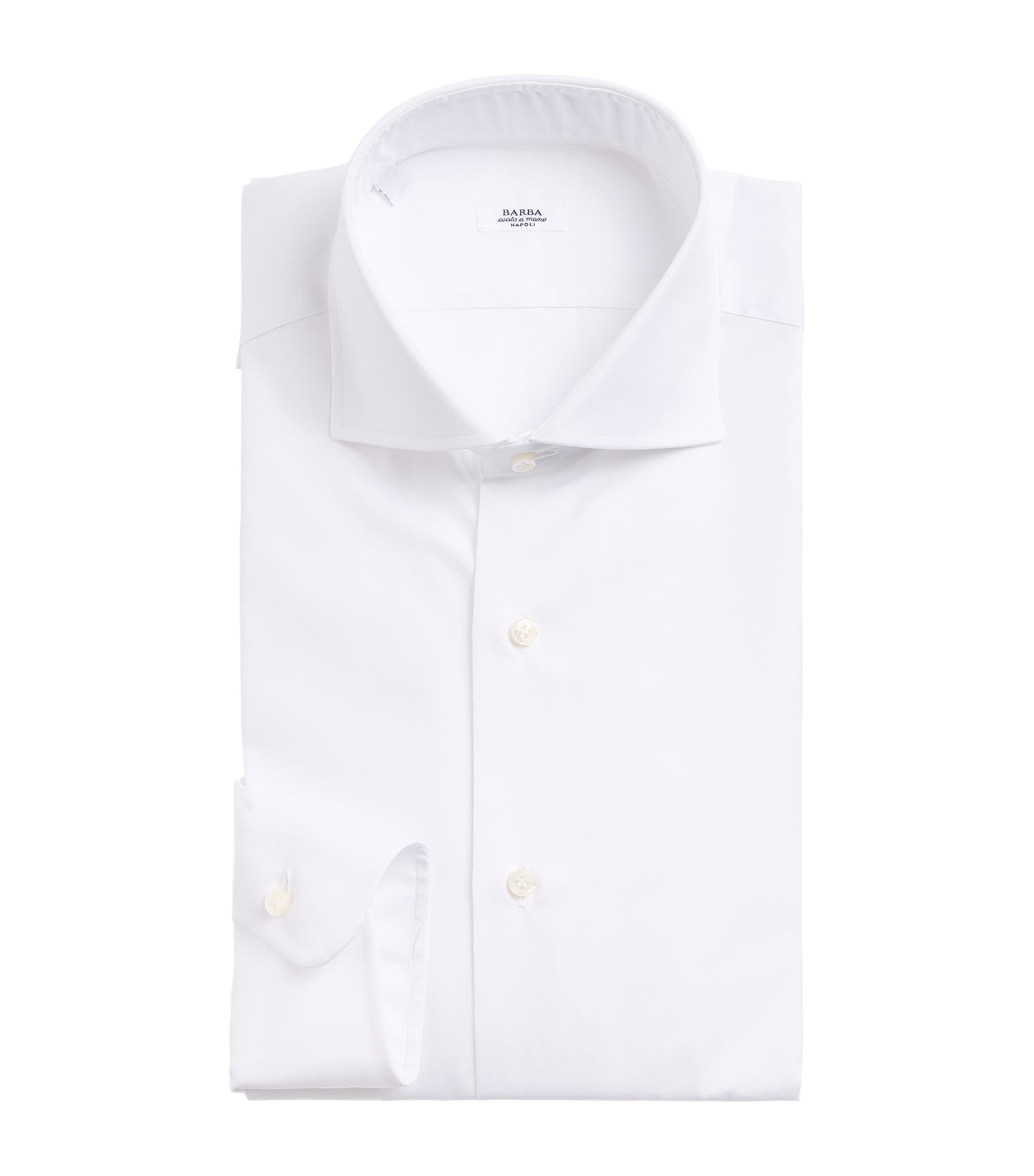 Barba Napoli Mens Cotton Shirt White Image 1