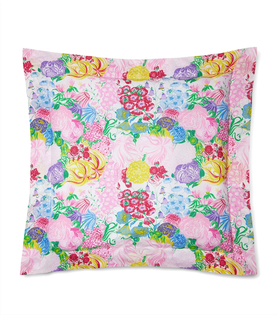 Cotton Millefiori Square Pillowcase (65cm x 65cm) PINK Image 1