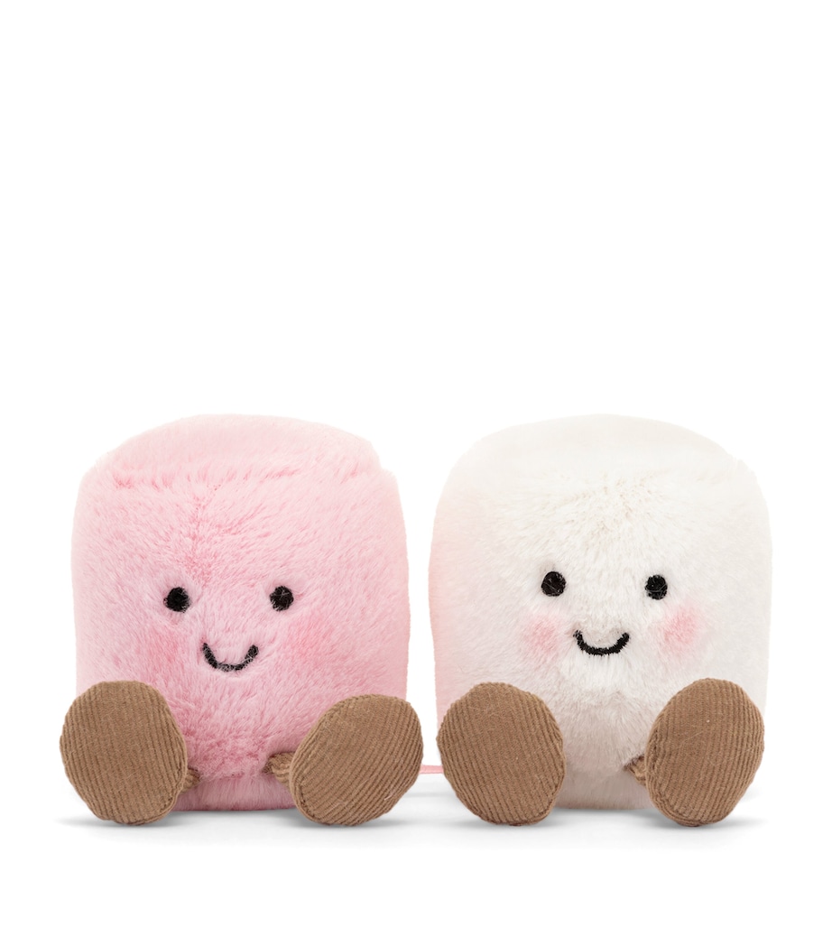 Amuseable Pink and White Plush Marshmallows (9cm) MULTI Image 1