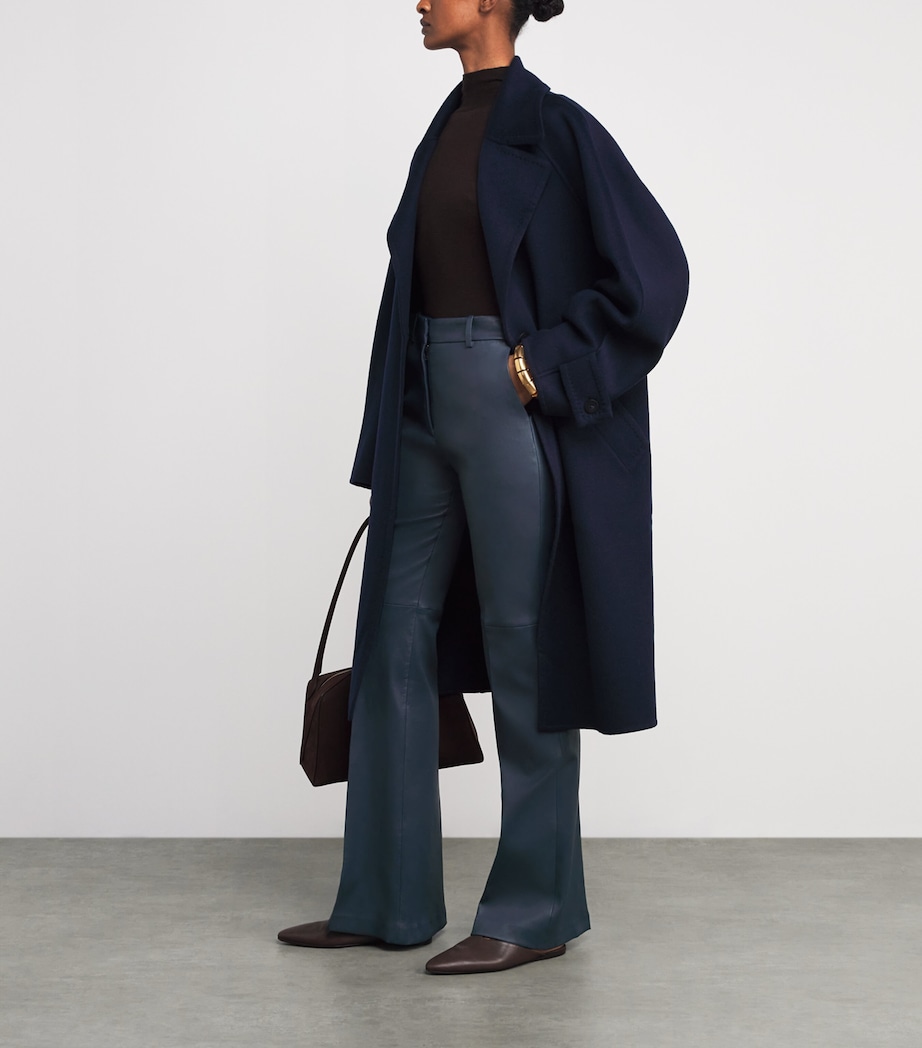 Leather Tafira Flared Trousers INDIGO Image 2