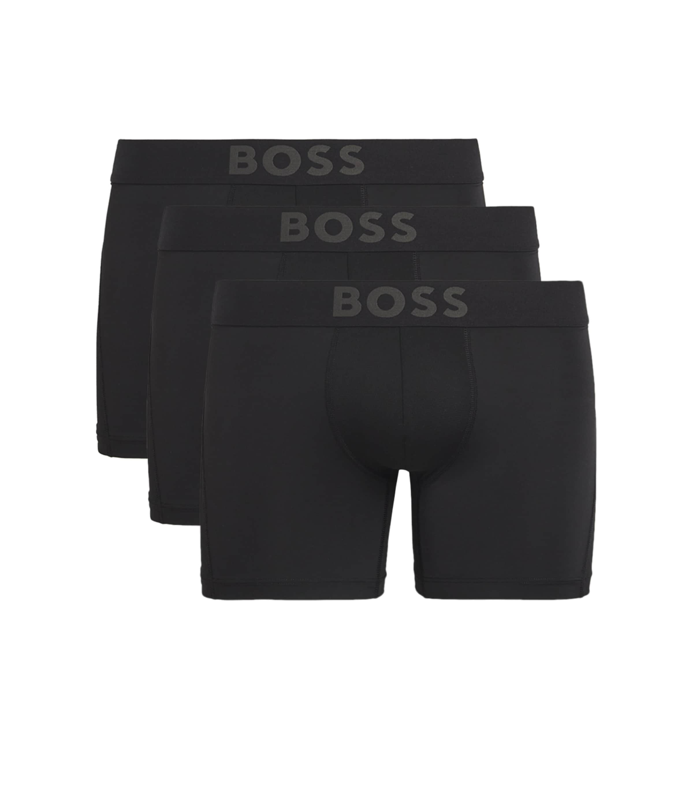 Hugo Boss Boss 3-pack Stretch Boxer Briefs In Black