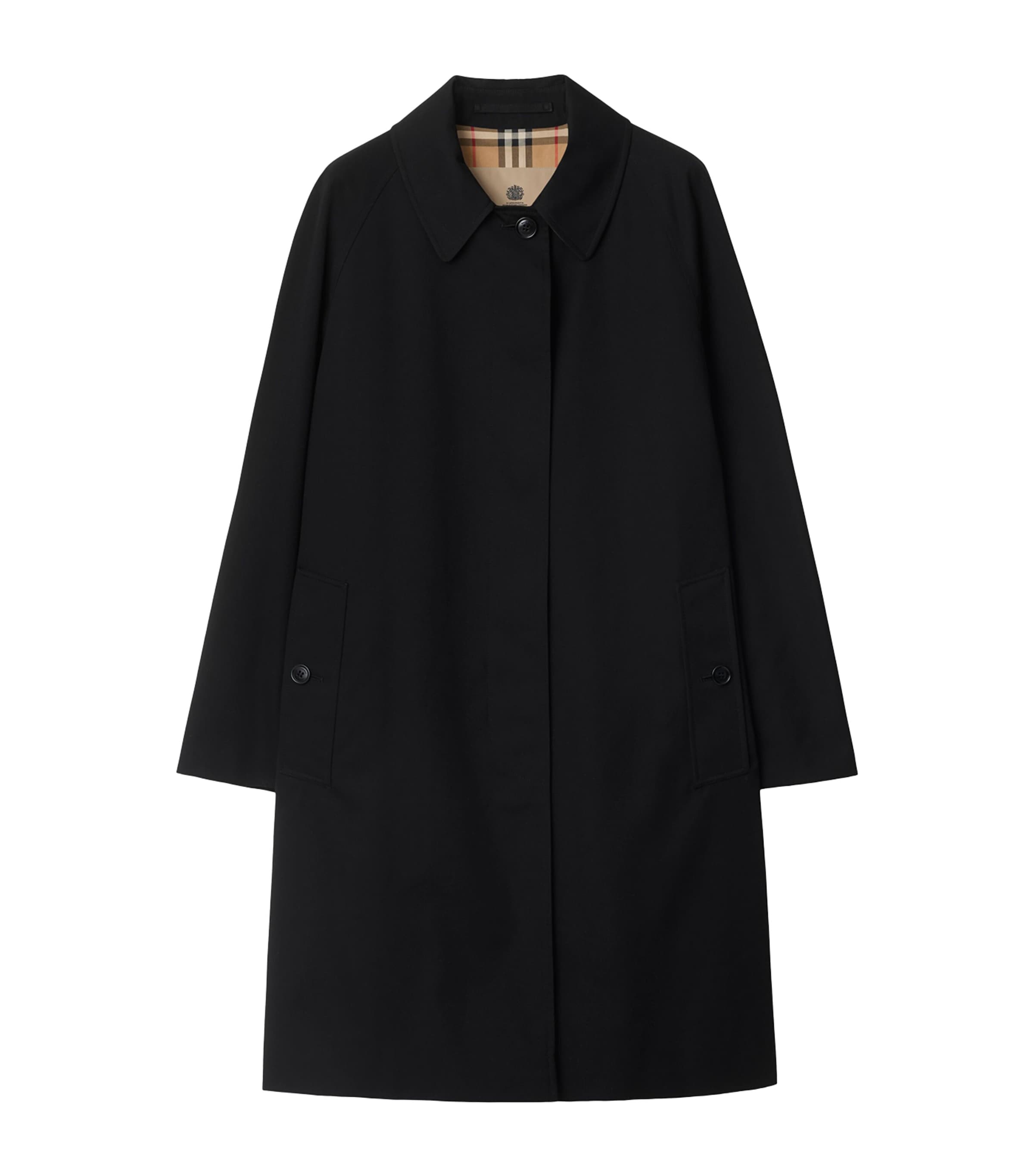 Gabardine Mid-Length Camden Heritage Car Coat BLACK Image 1