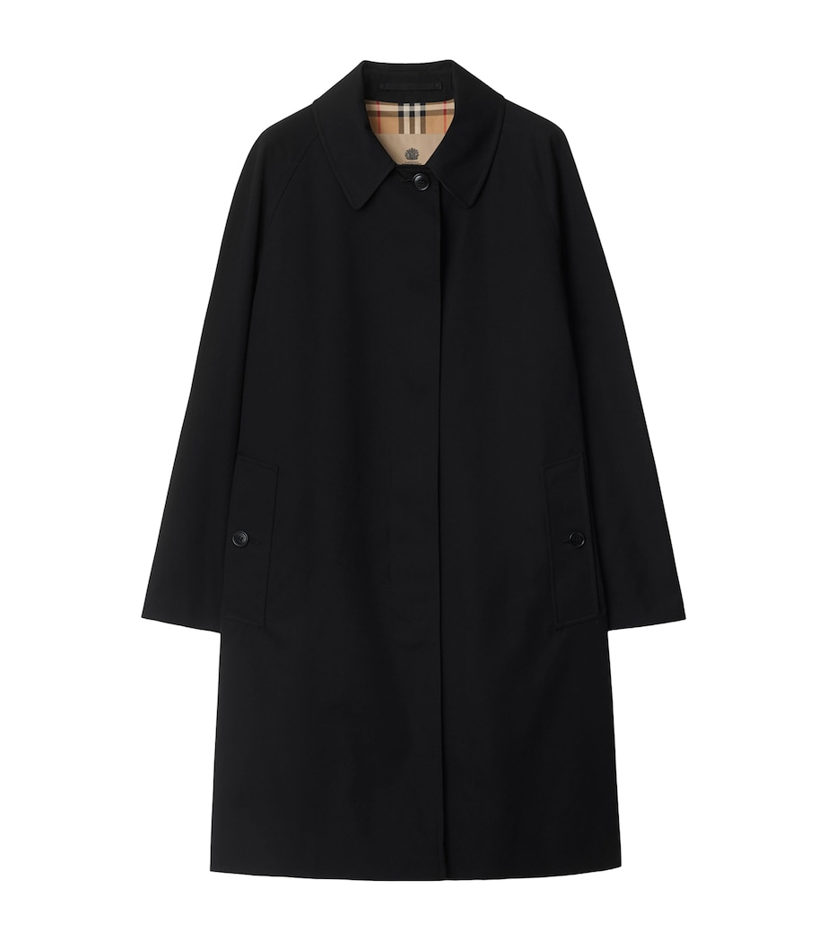 Gabardine Mid-Length Camden Heritage Car Coat BLACK Image 1