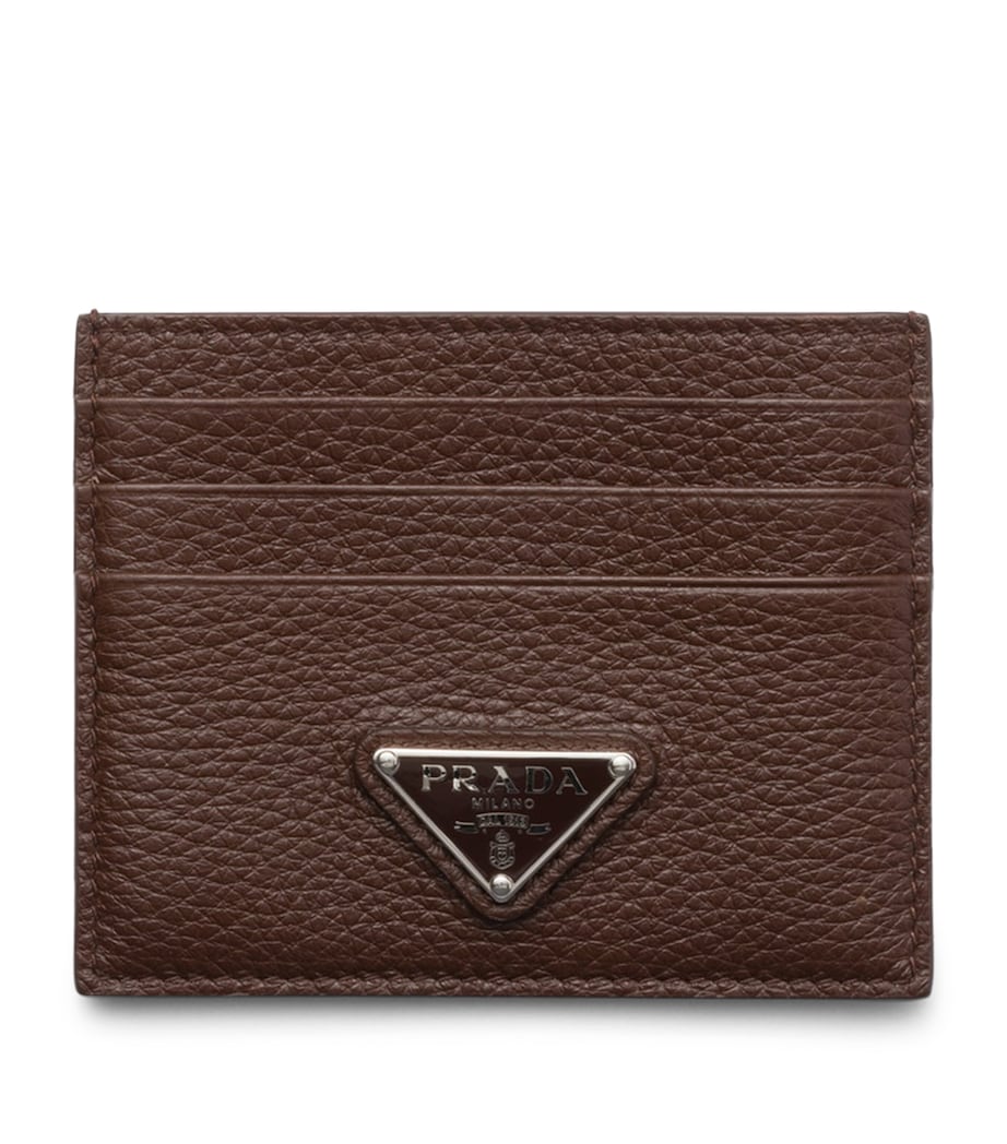 Prada Leather Triangle Card Holder Image 1
